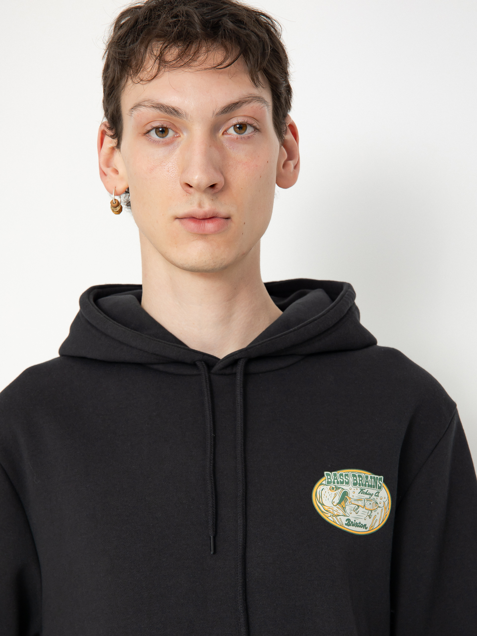 Brixton Hoodie Bass Brains Swim HD (black)
