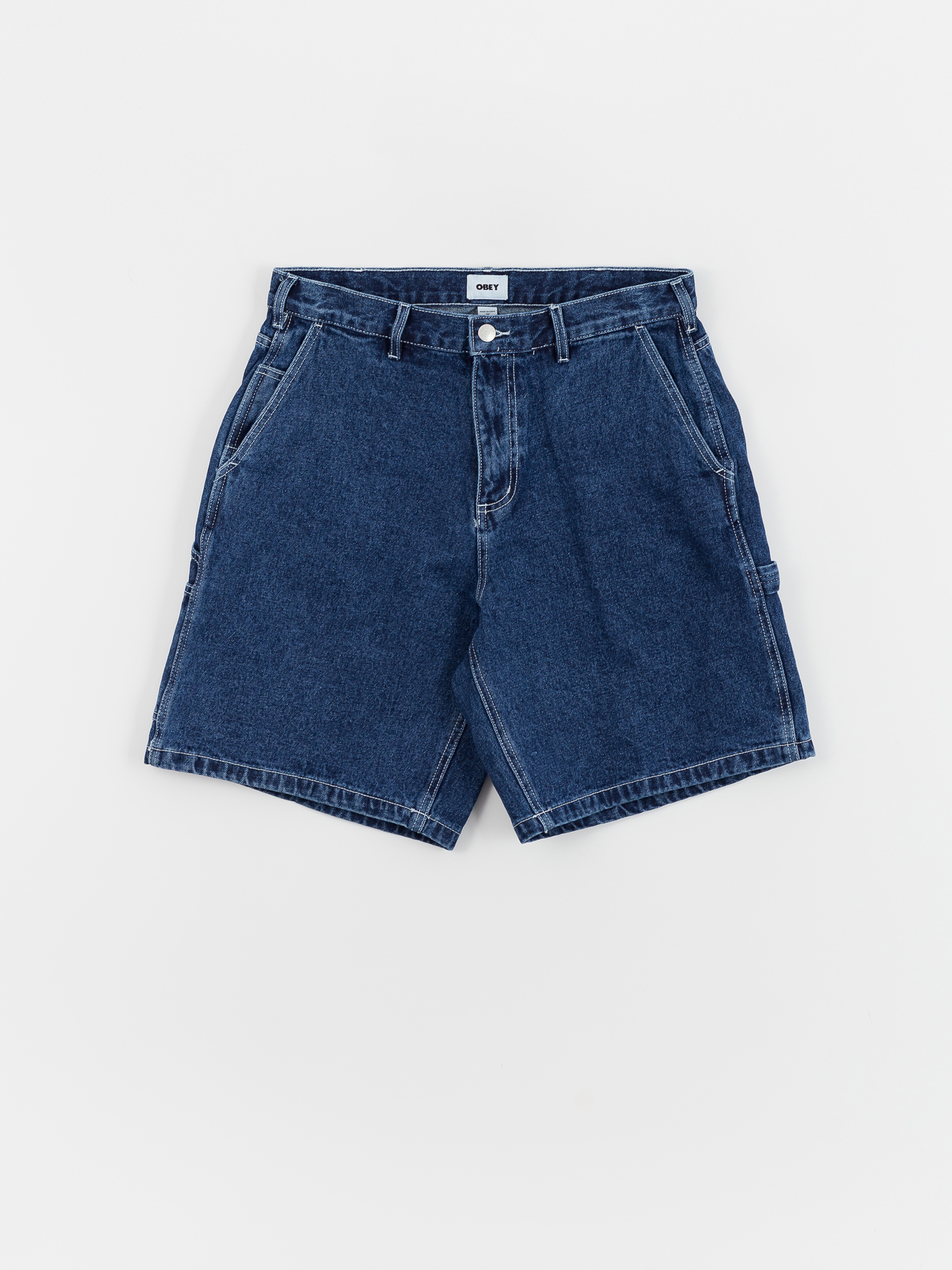 OBEY Bigwig Denim Carpenter Shorts (stone wash indigo)