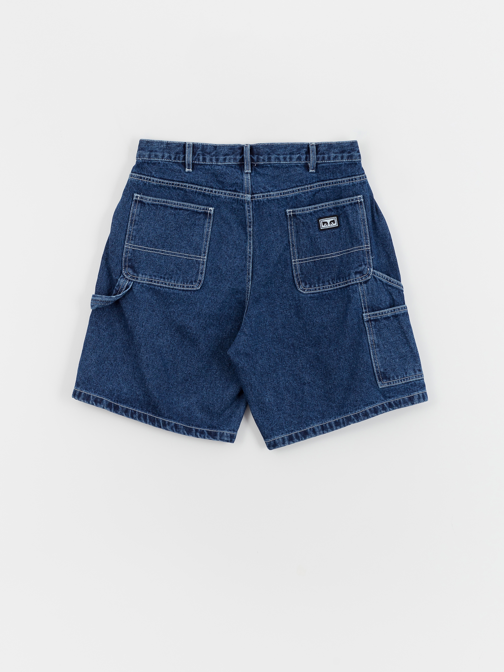 OBEY Bigwig Denim Carpenter Shorts - navy blue (stone wash indigo)