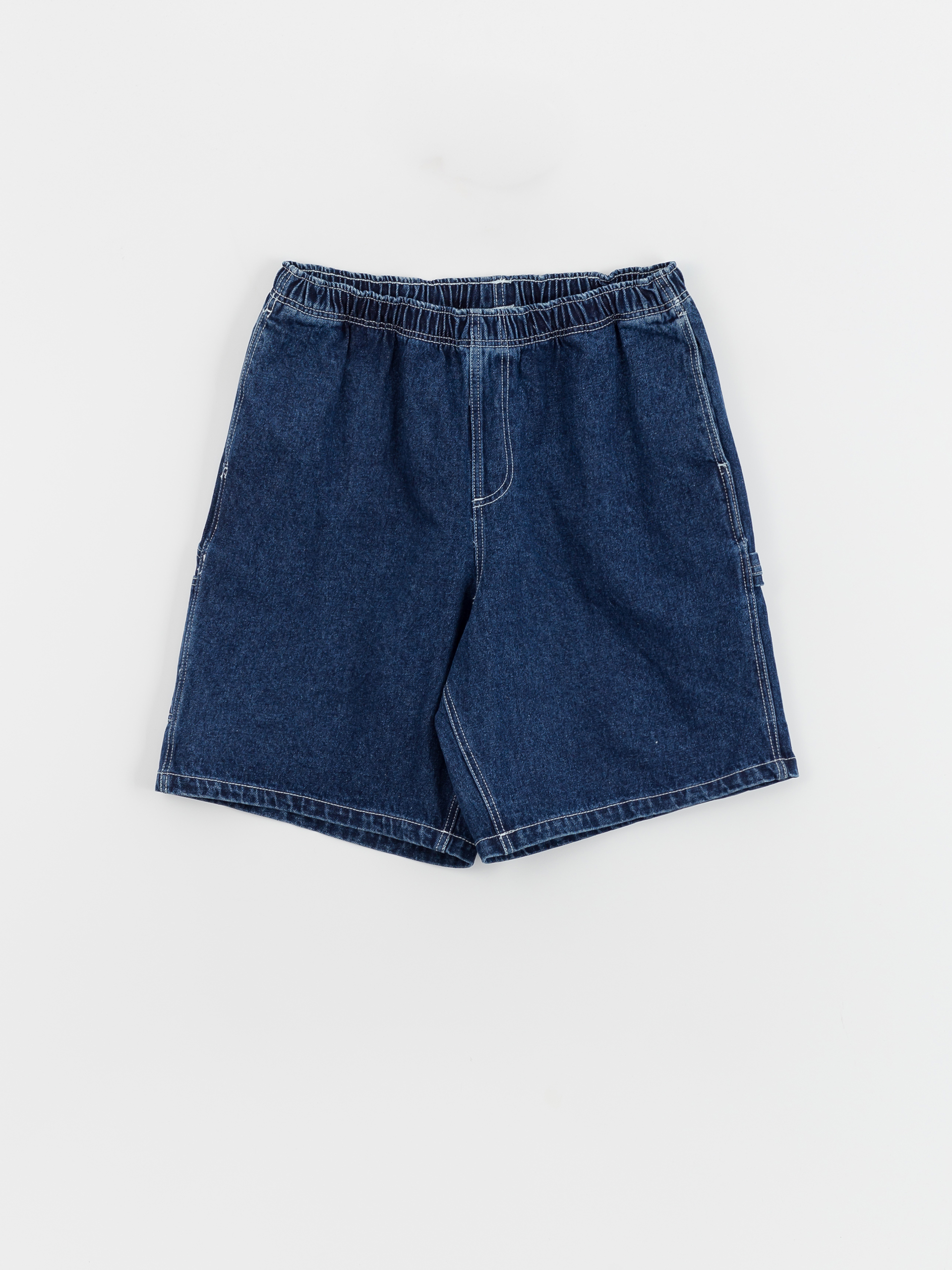OBEY Easy Denim Carpenter Shorts - navy blue (stone wash indigo)