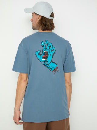 Santa Cruz Screaming Hand Chest T-Shirt (dusty blue)