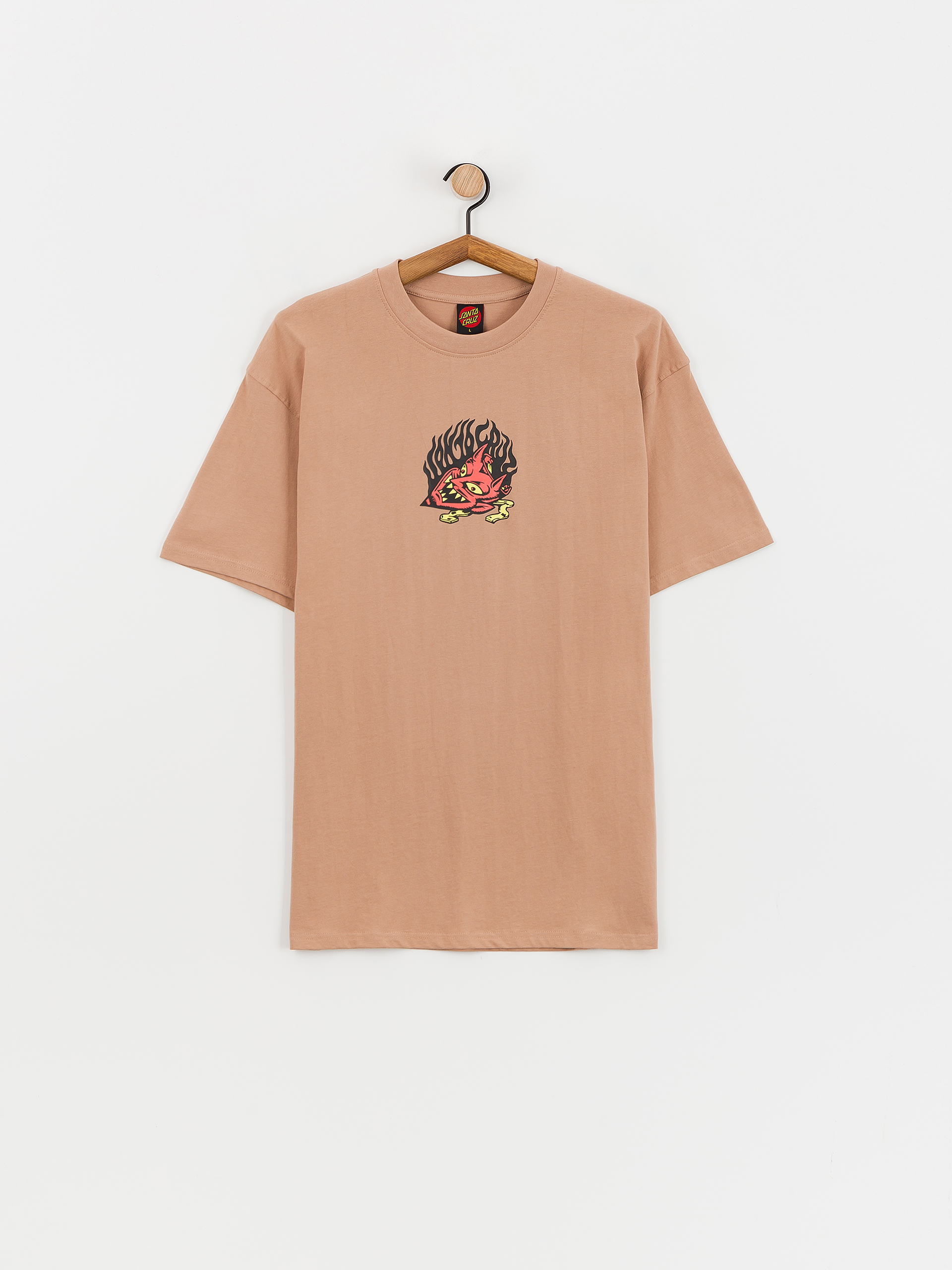 Santa Cruz Delfino Devil Mask Front T-Shirt (taupe)
