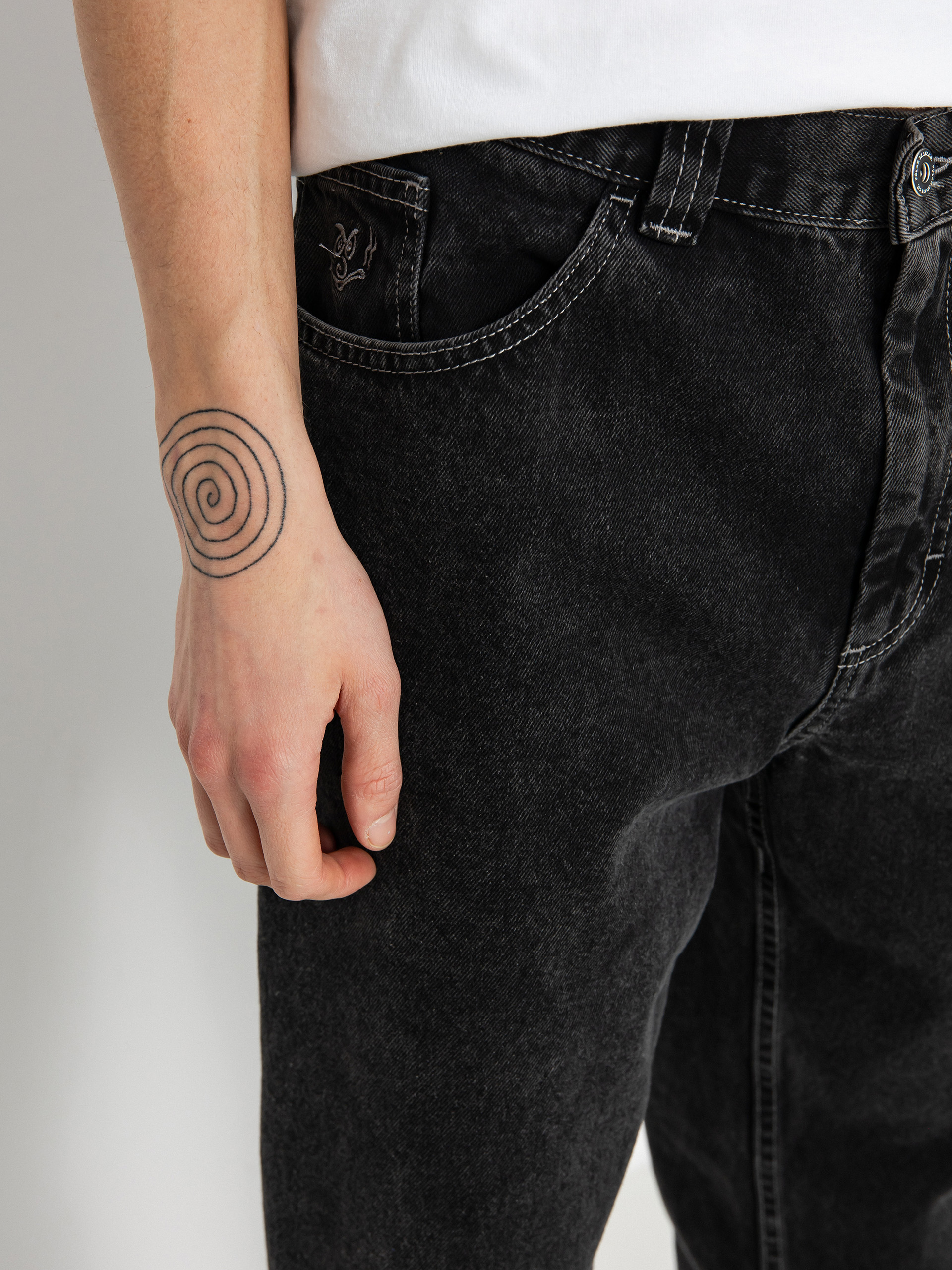 Polar Skate 92! Denim Pants (silver black)