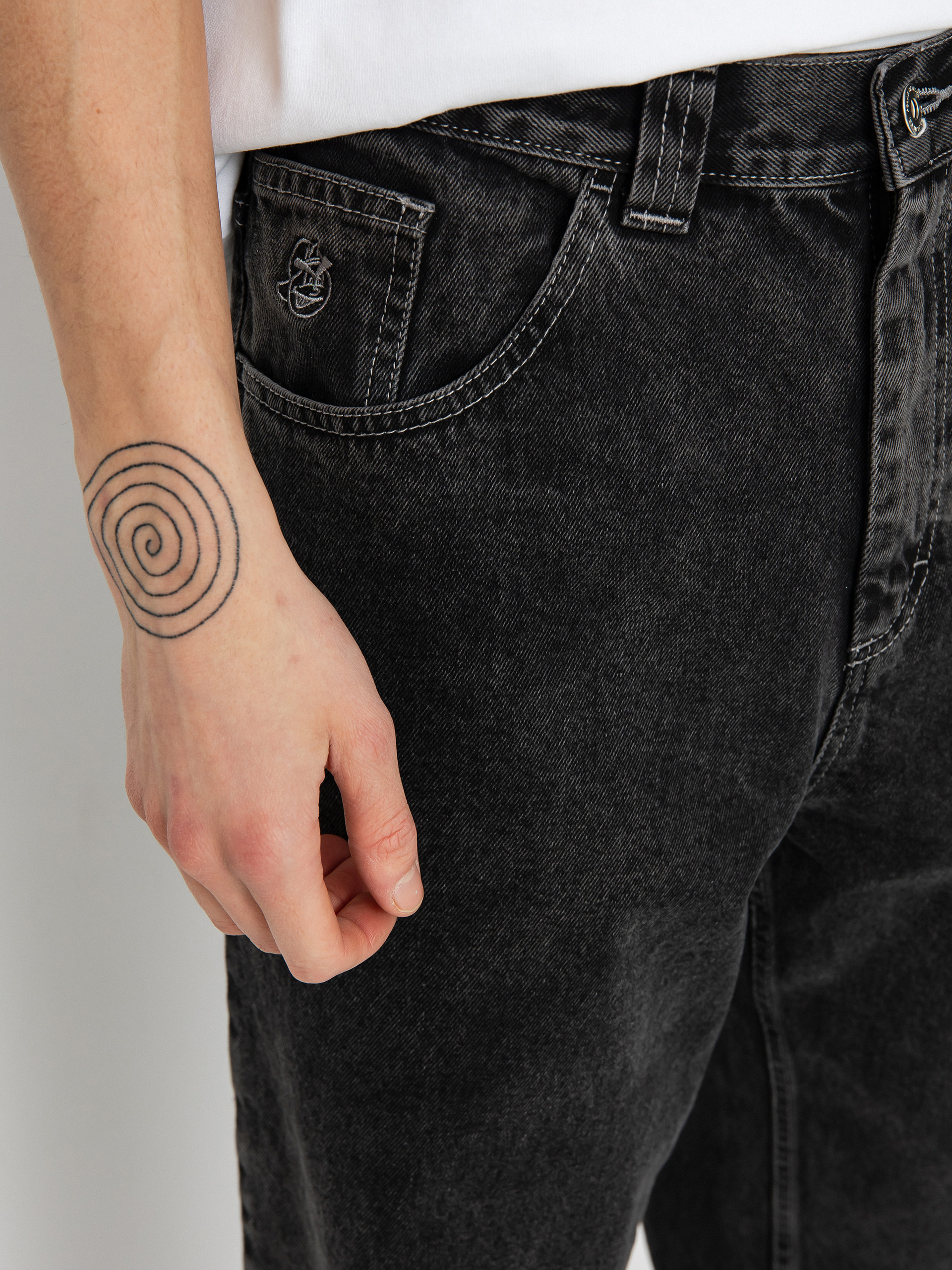 Polar Skate 93! Denim Hose (silver black)