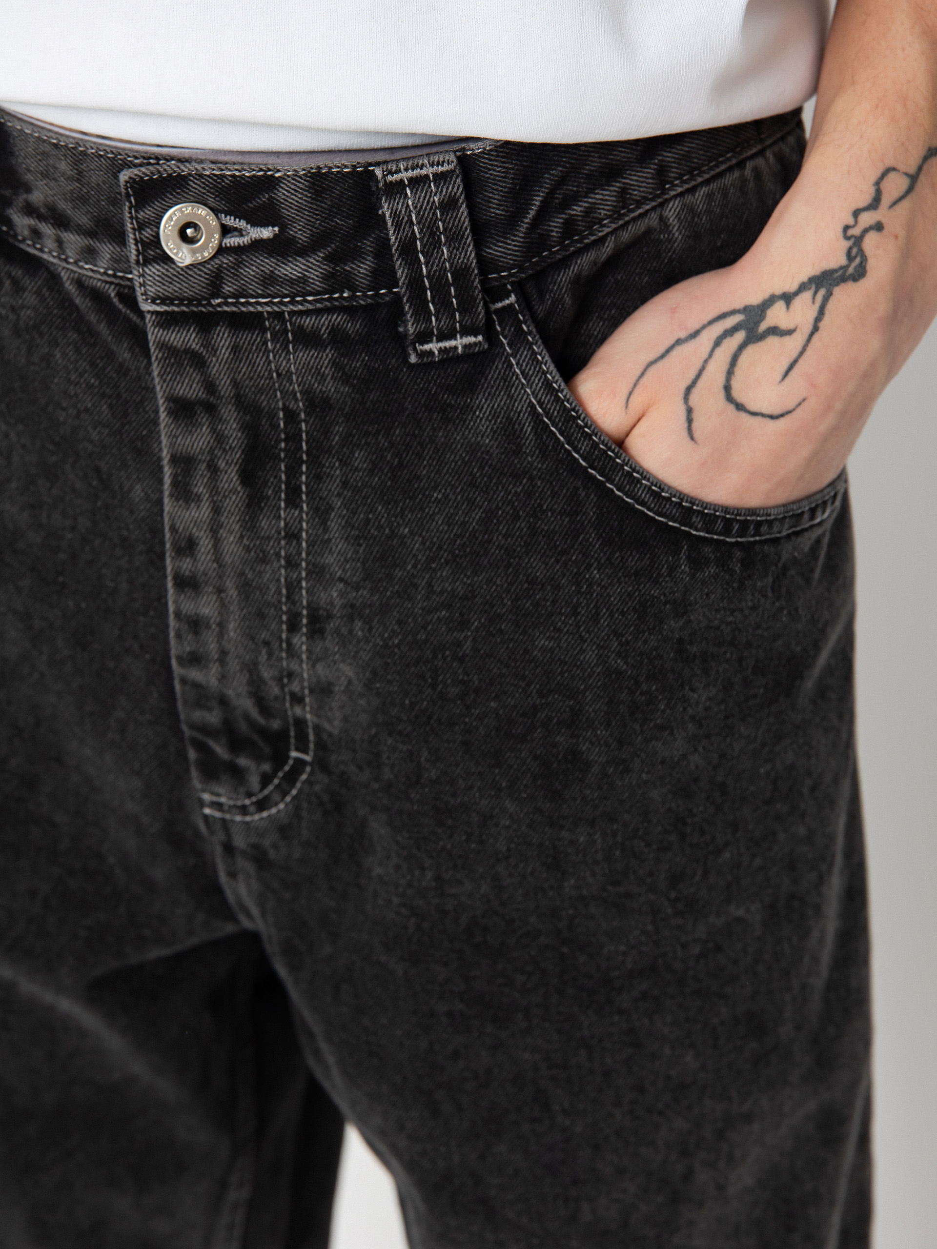 Polar Skate 93! Denim Hose (silver black)