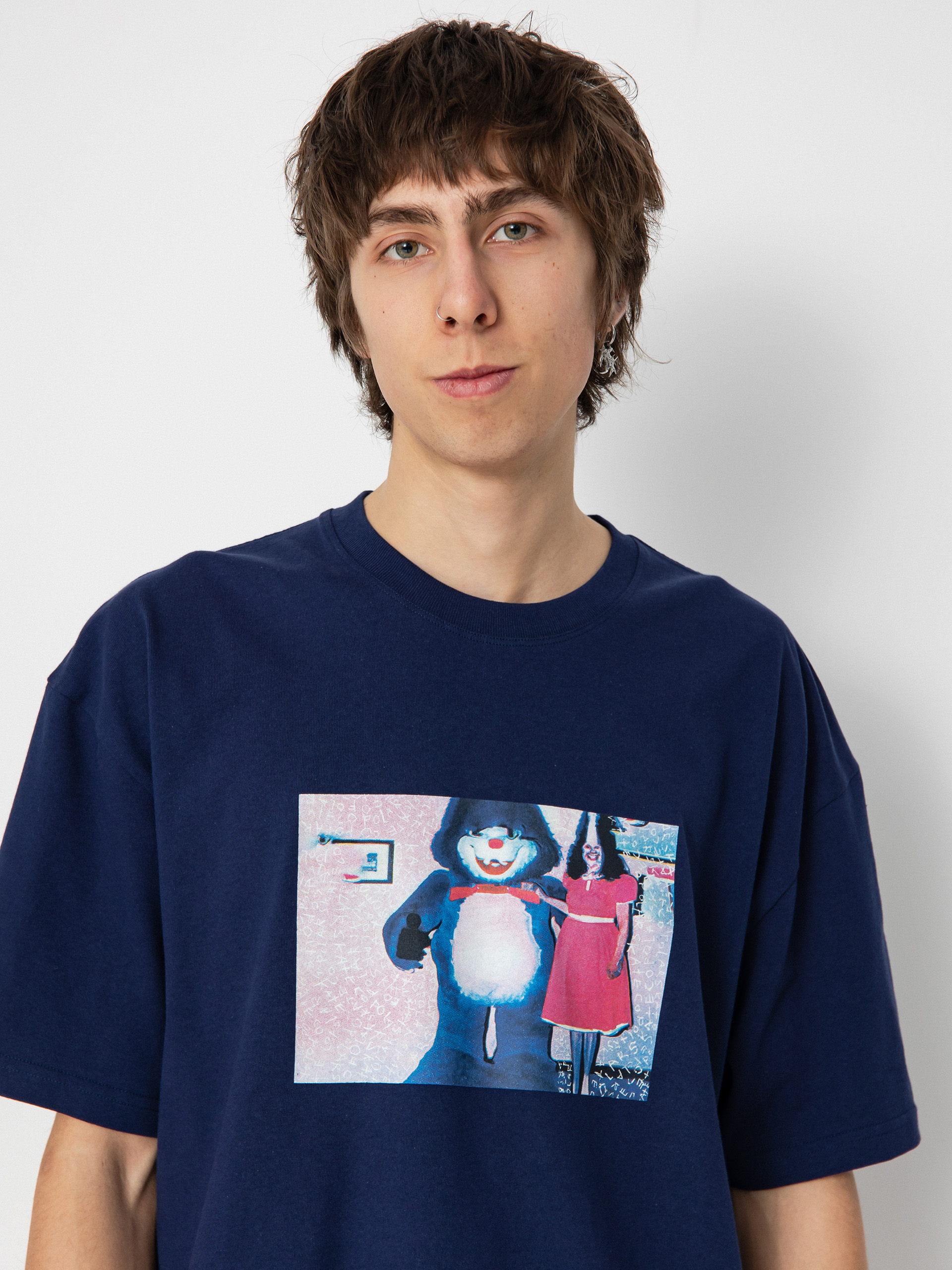 Polar Skate Pink Dress T-Shirt (dark blue)