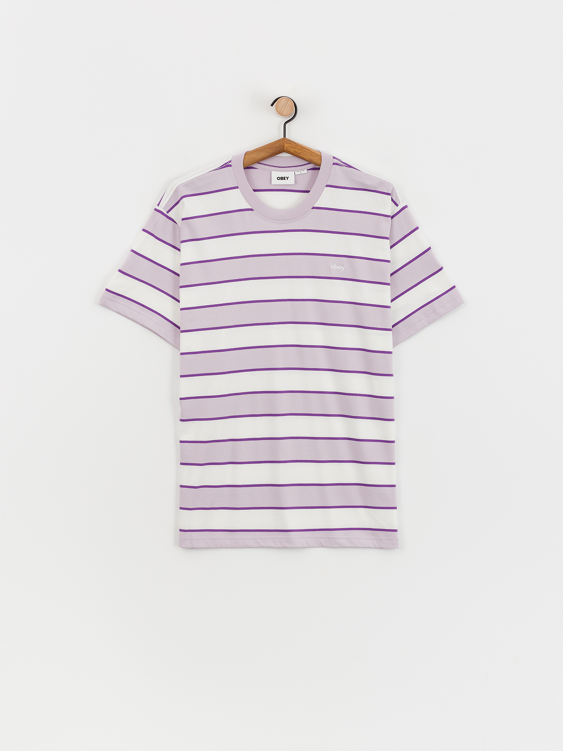 OBEY Sandborn Stripe T-Shirt (orchid petal multi)