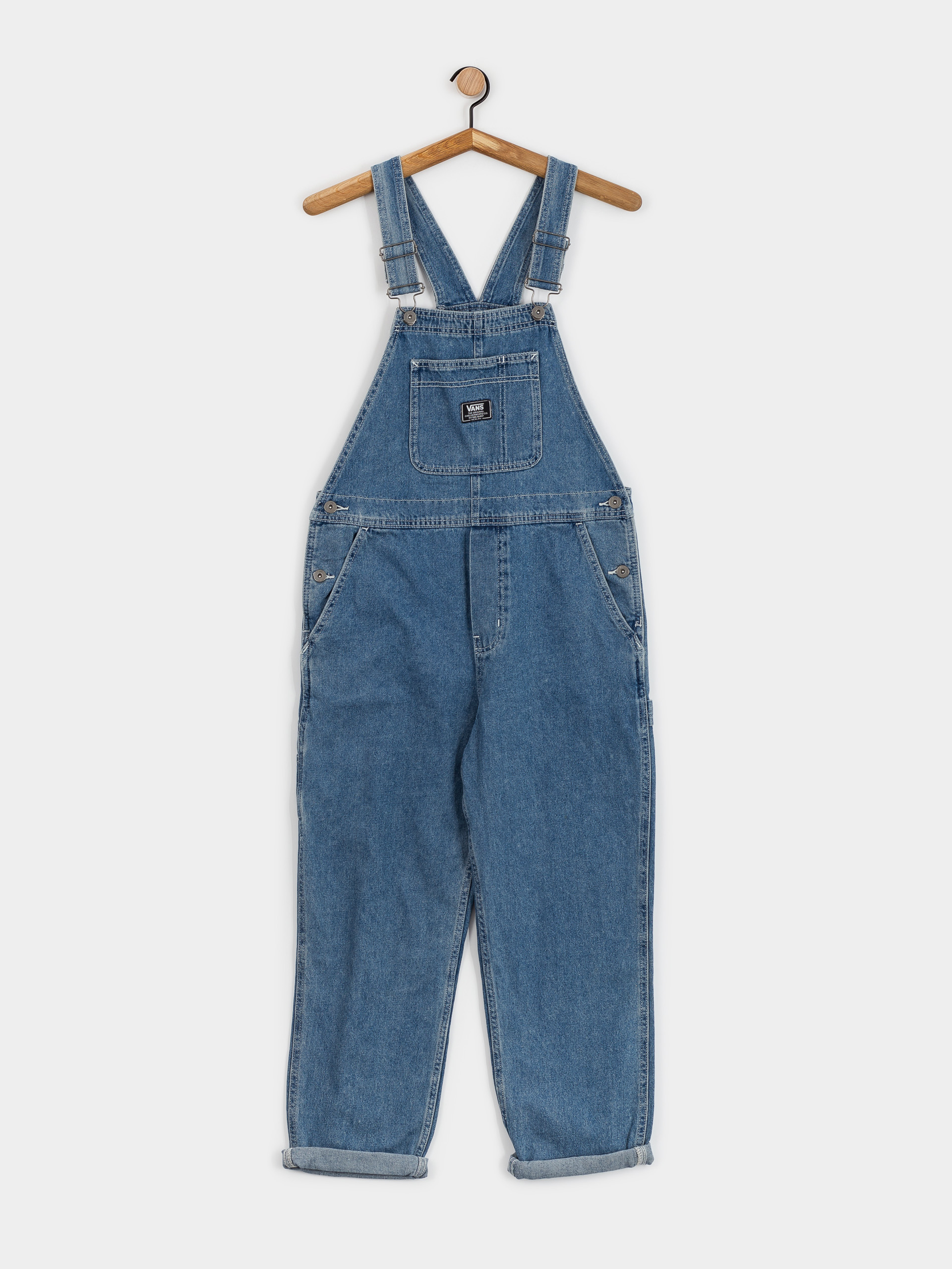 Vans Pants Groundwork Denim Overall Wmn (stone wash)