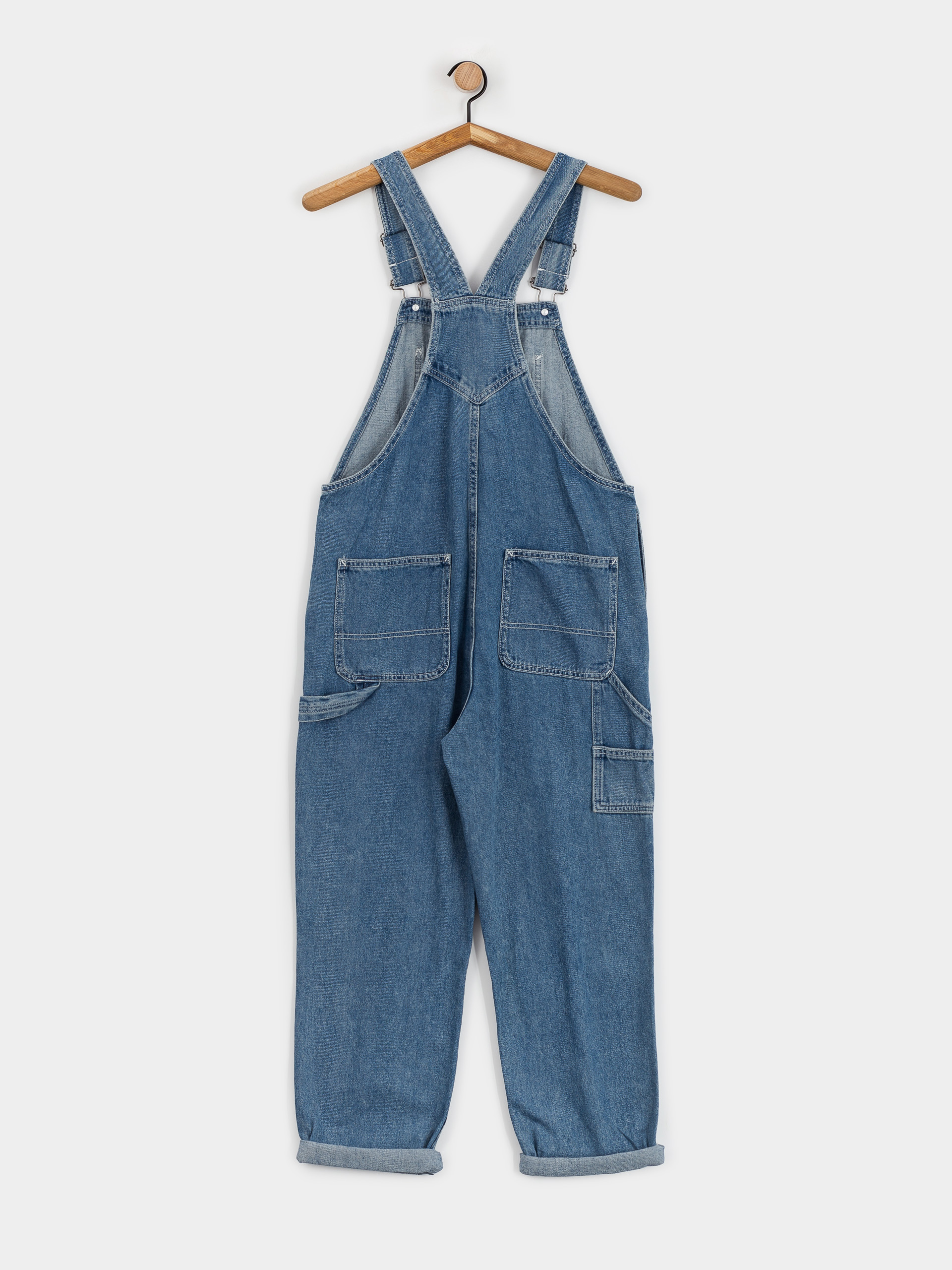 Vans Pants Groundwork Denim Overall Wmn (stone wash)