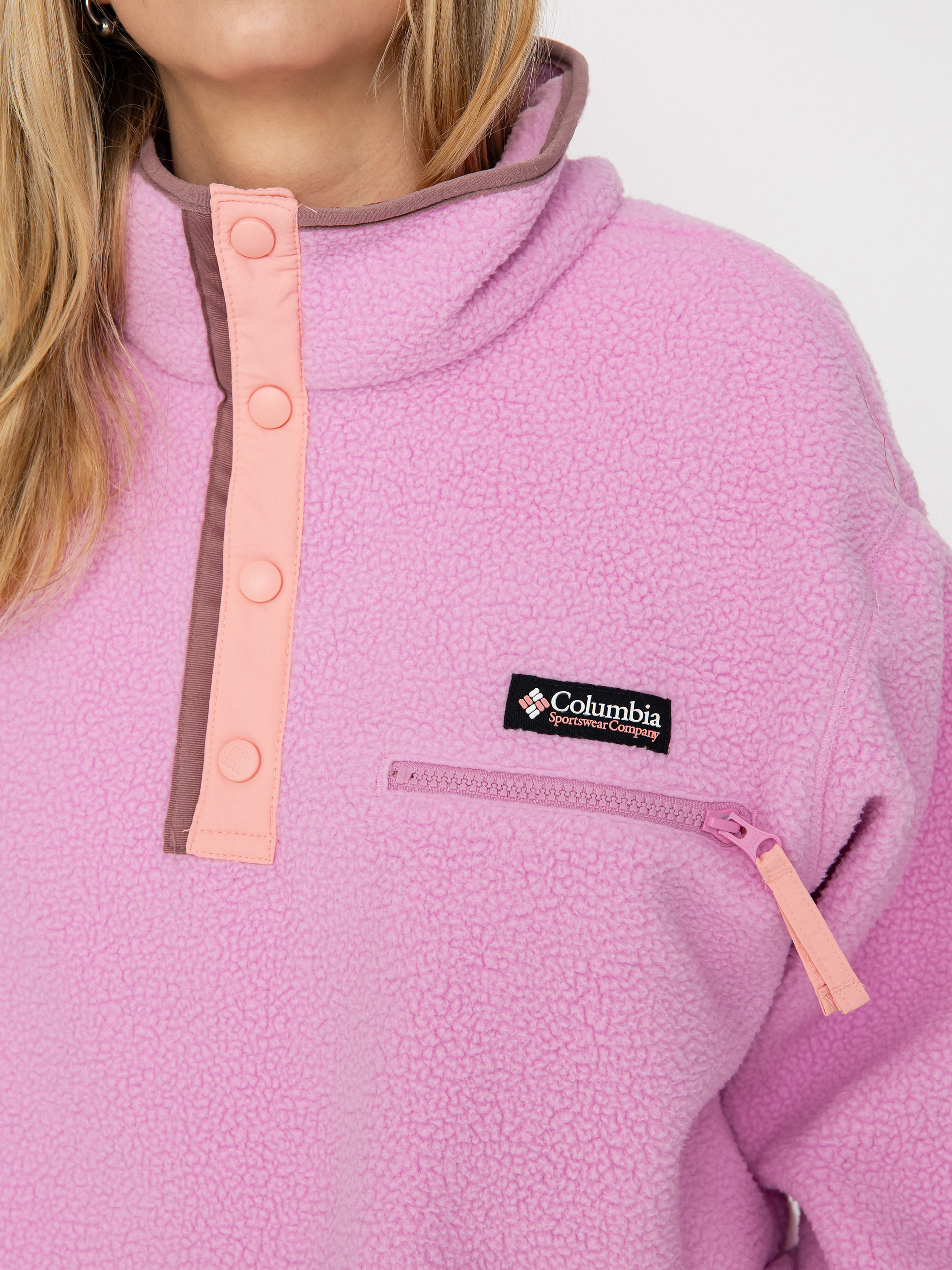 Columbia Helvetia Cropped Wmn Fleece - violet (cosmos/salmon rose/fig)