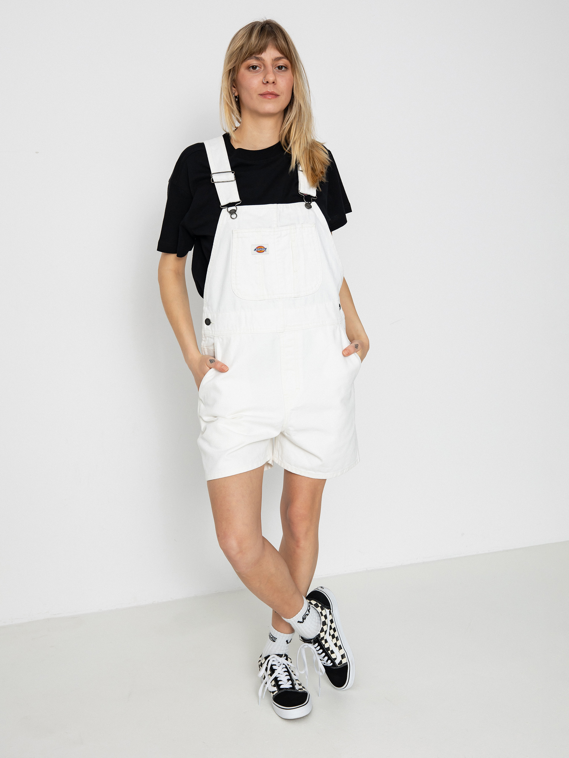 Dickies Duck Canvas Bib Wmn Shorts (stone washed cloud)