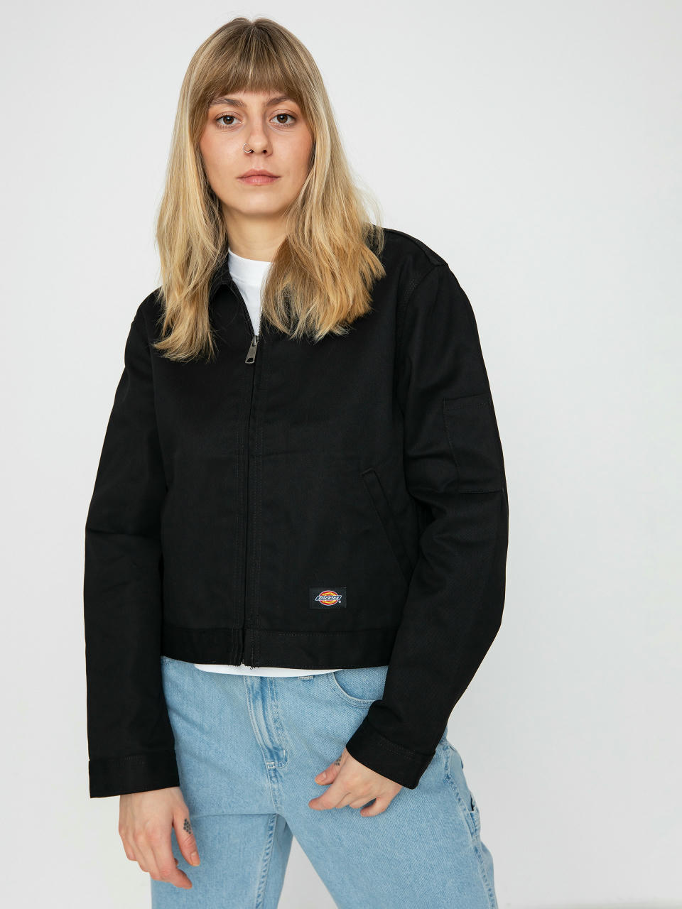 Dickies Unlined Cropped Eisenhower Wmn Jacke (black)