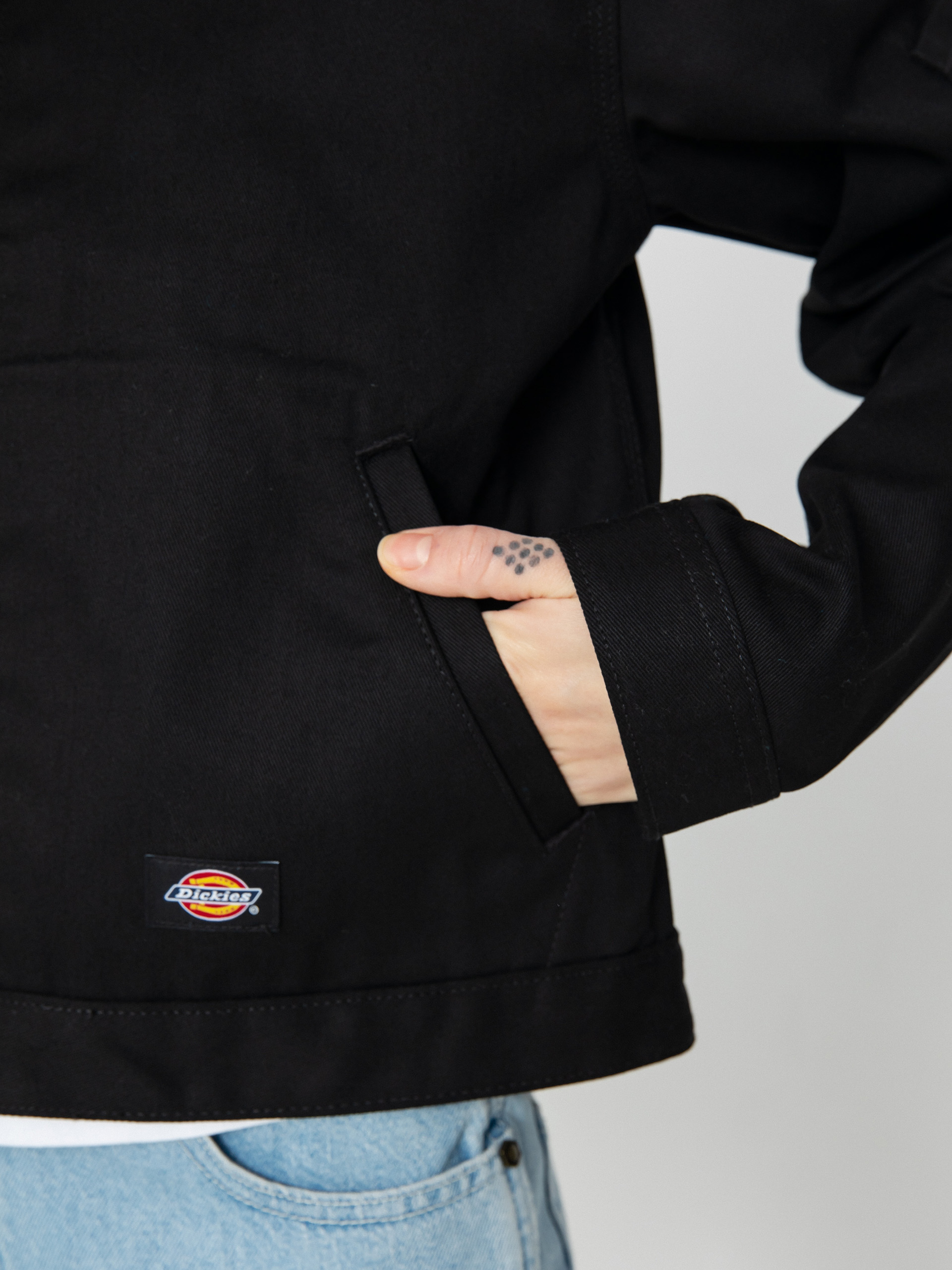 Dickies Unlined Cropped Eisenhower Wmn Jacket (black)