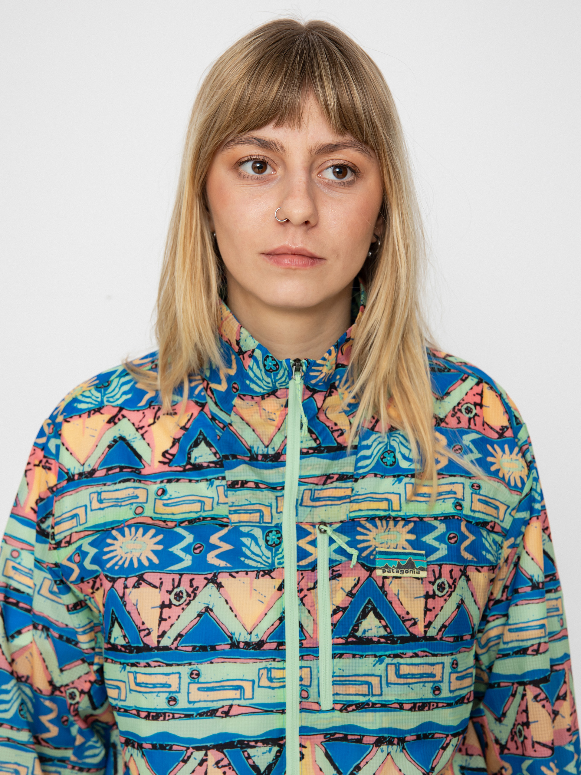 Patagonia Houdini Stash Jacke Wmn (high hopes geo salamander green)