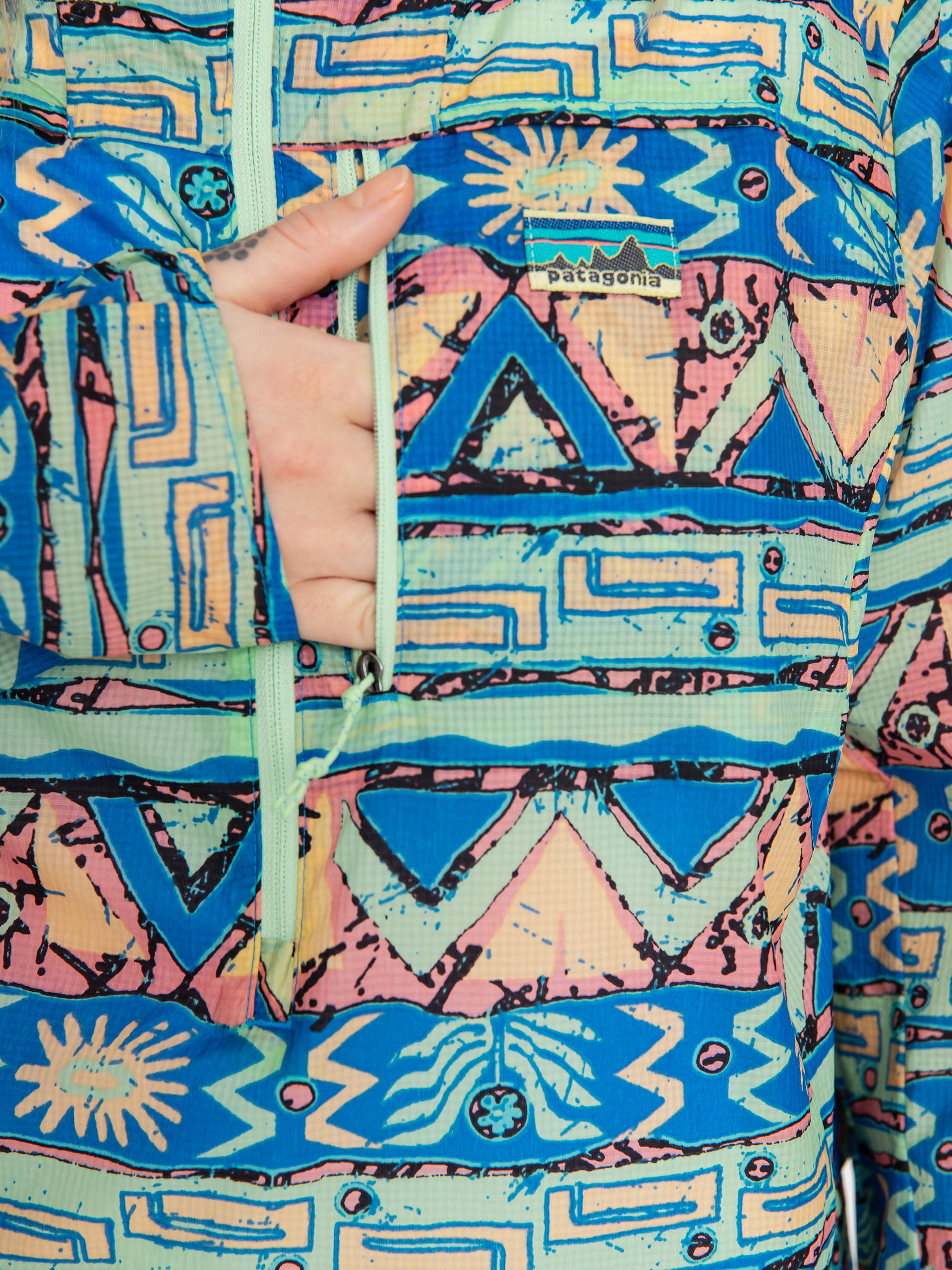 Patagonia Houdini Stash Jacke Wmn (high hopes geo salamander green)