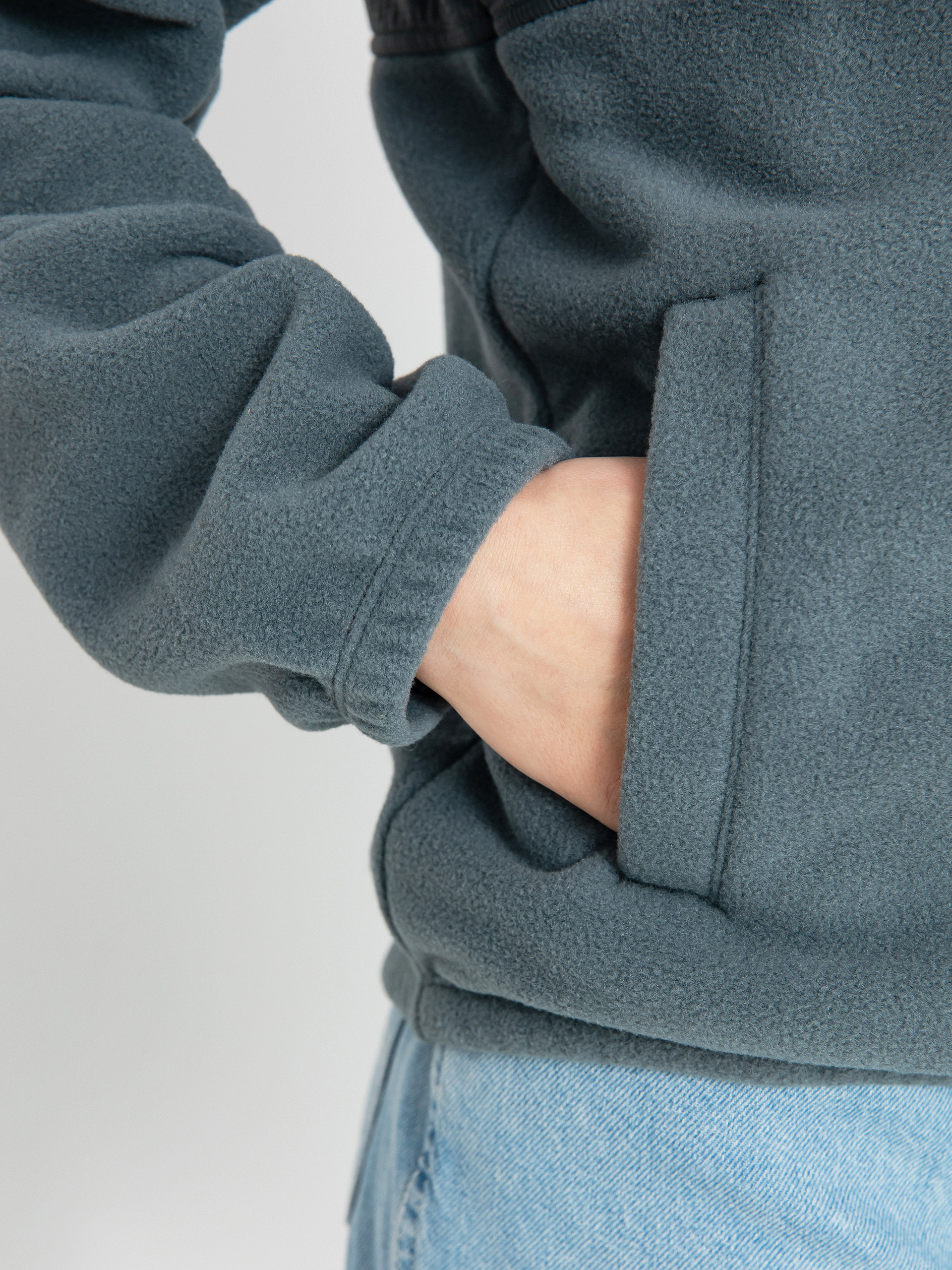 Womens Patagonia Microdini Hoody Fleece  (nouveau green campfire orange)