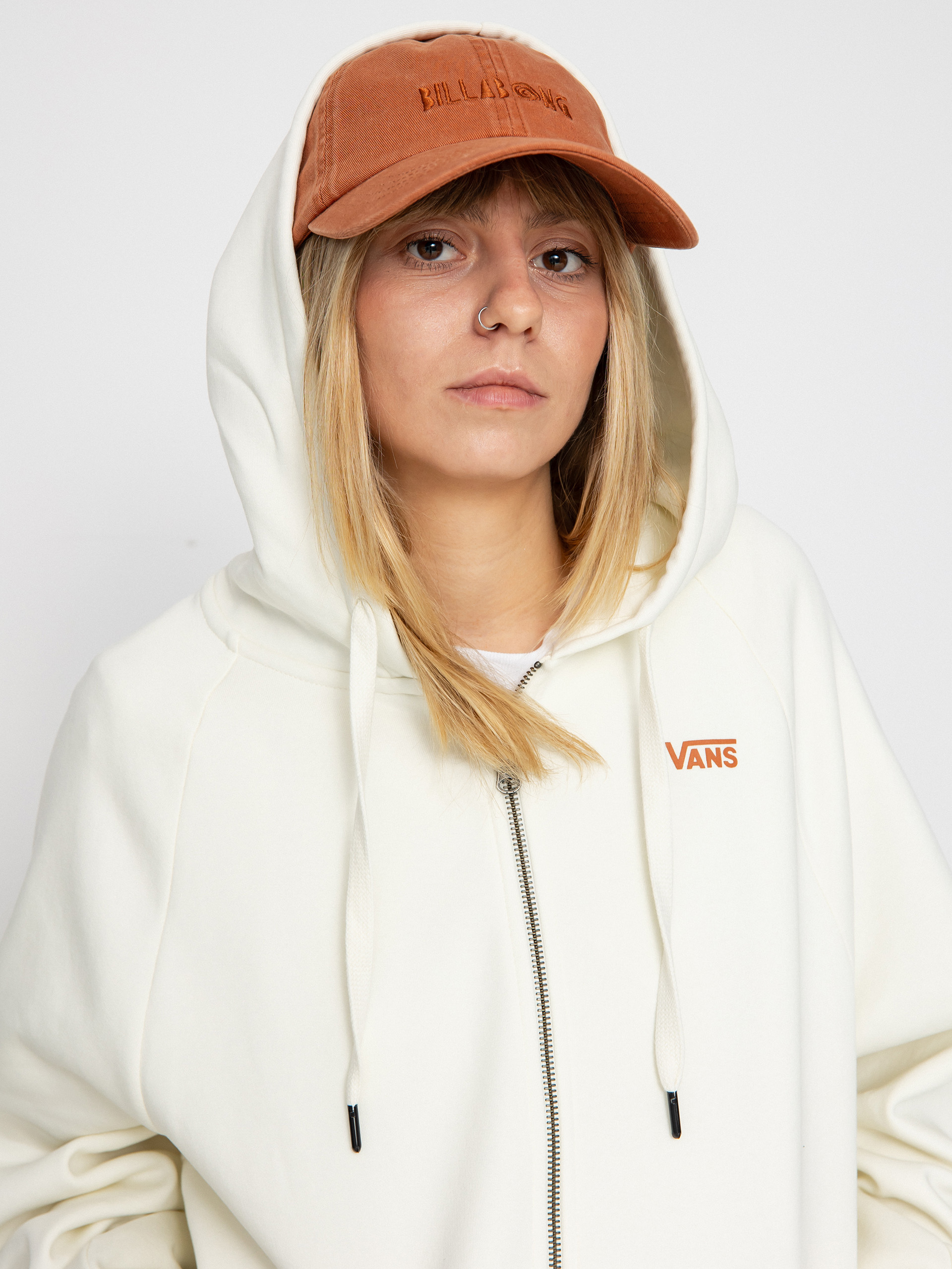 Vans Checker Flower Cocoon ZHD Wmn Hoodie - white (marshmallow)