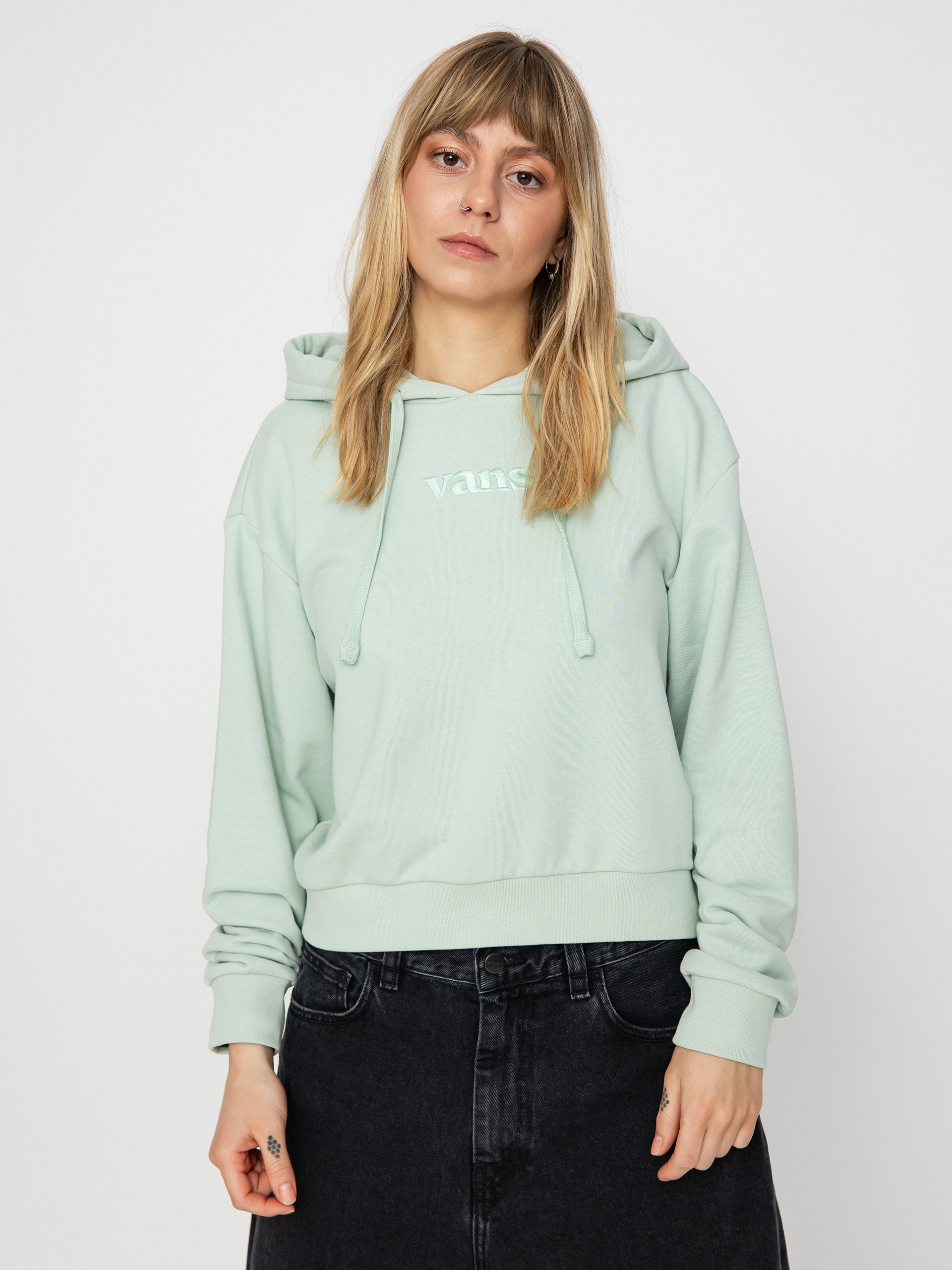 Vans W Essential Ft Rlx HD Wmn Hoodie green pale aqua