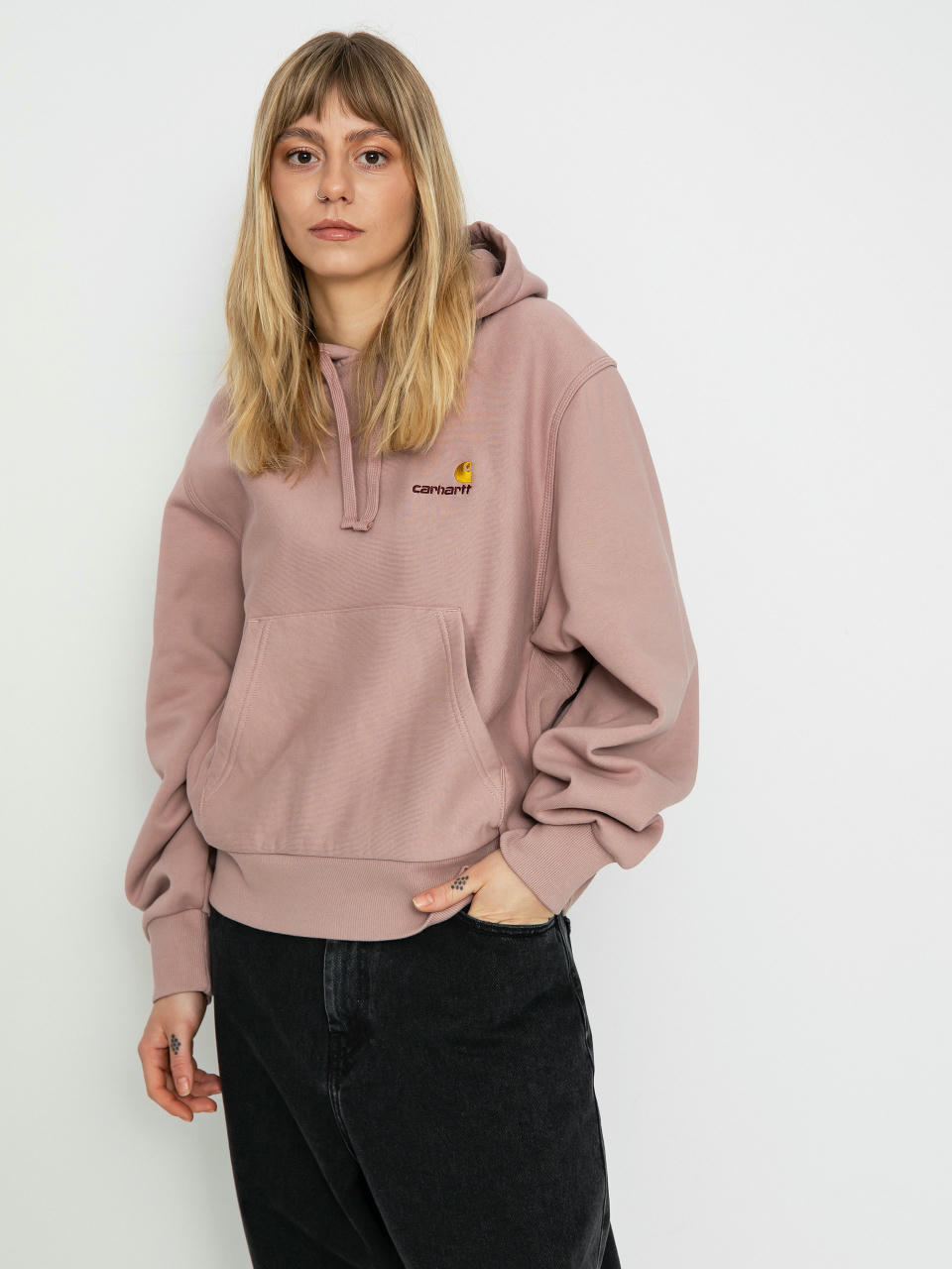 Carhartt WIP American Script HD Wmn Hoodie (glassy pink)