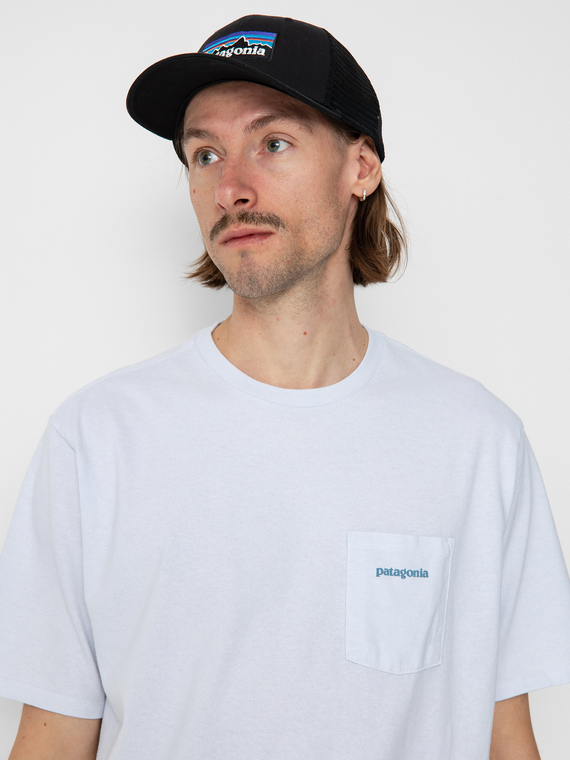 Patagonia Boardshort Logo Pocket Responsibili T-Shirt (white)