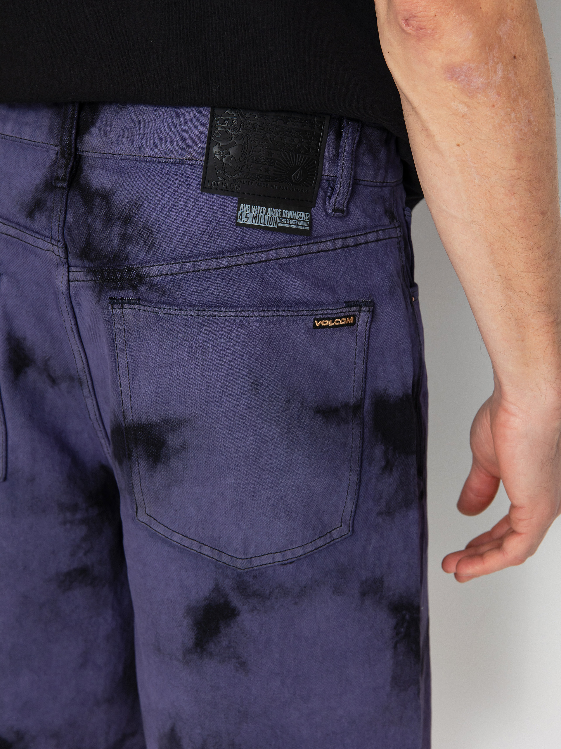 Volcom Billow Denim Shorts (deep purple)