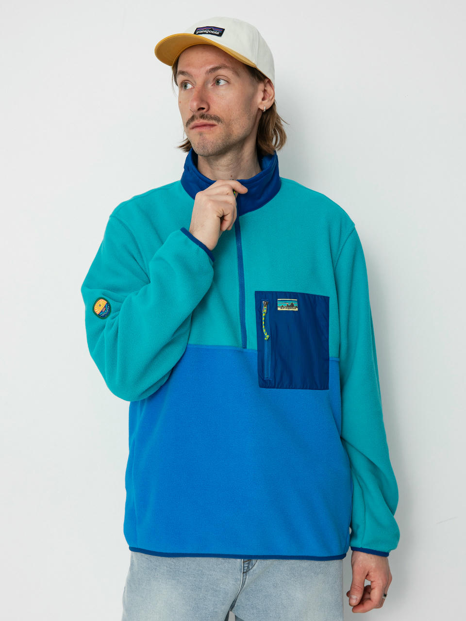 Patagonia Microdini 1/2 Zip Fleece Jacke (vessel blue)