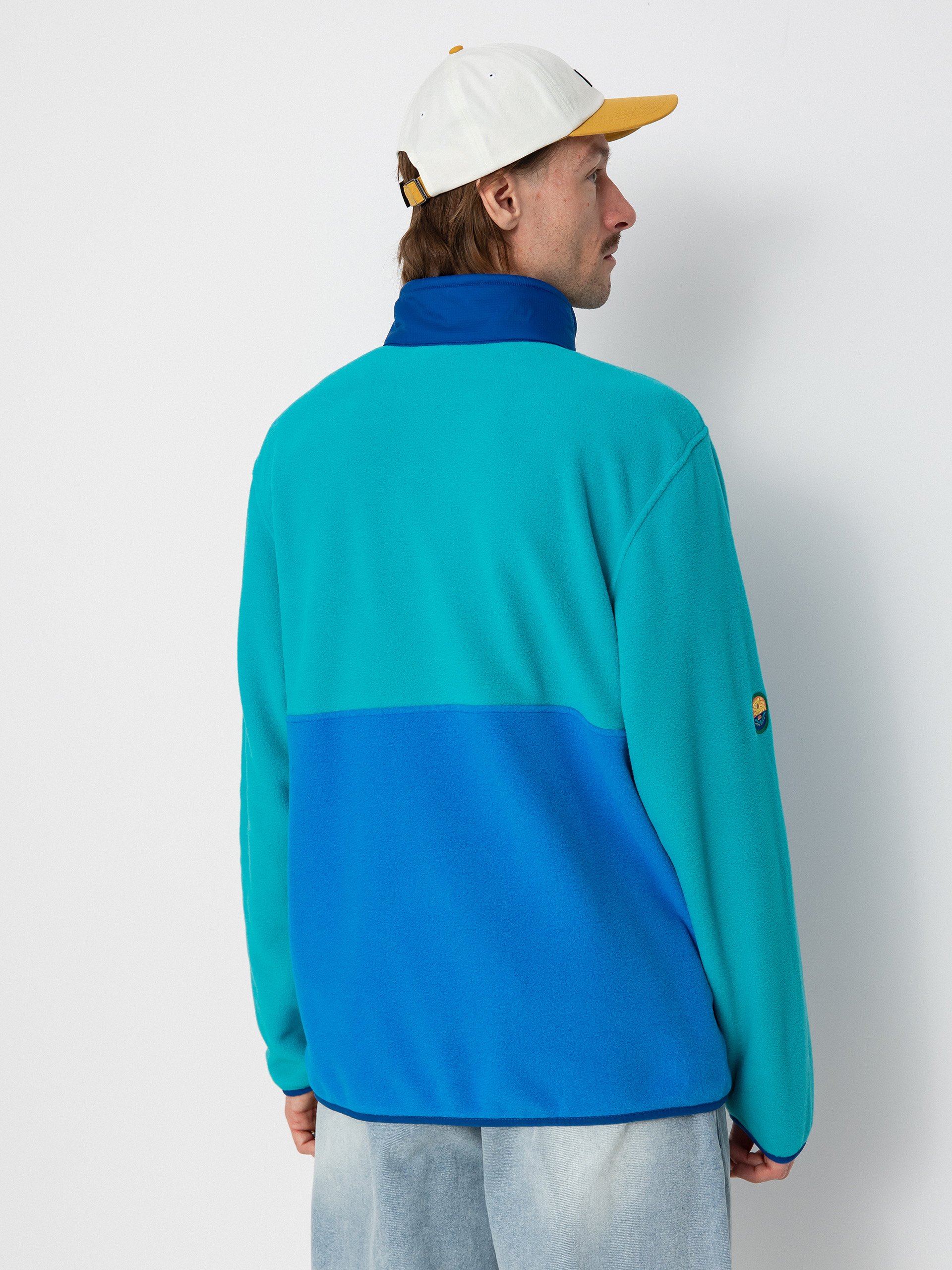 Mens Patagonia Microdini 1/2 Zip Fleece  (vessel blue)