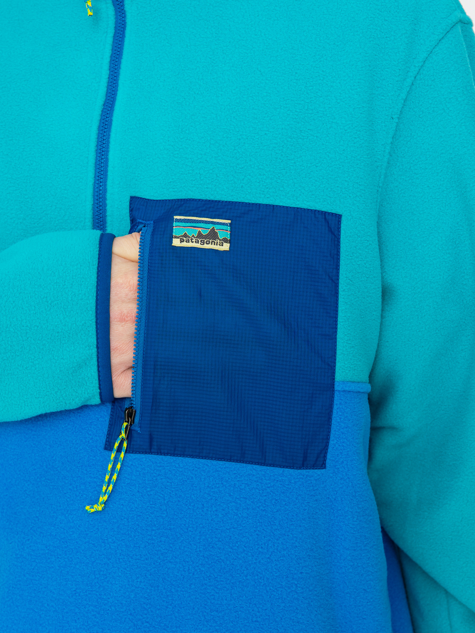 Mens Patagonia Microdini 1/2 Zip Fleece  (vessel blue)