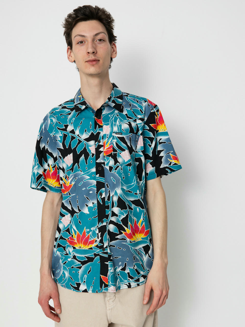 Volcom Leaf Pit Floral Hemd (black)