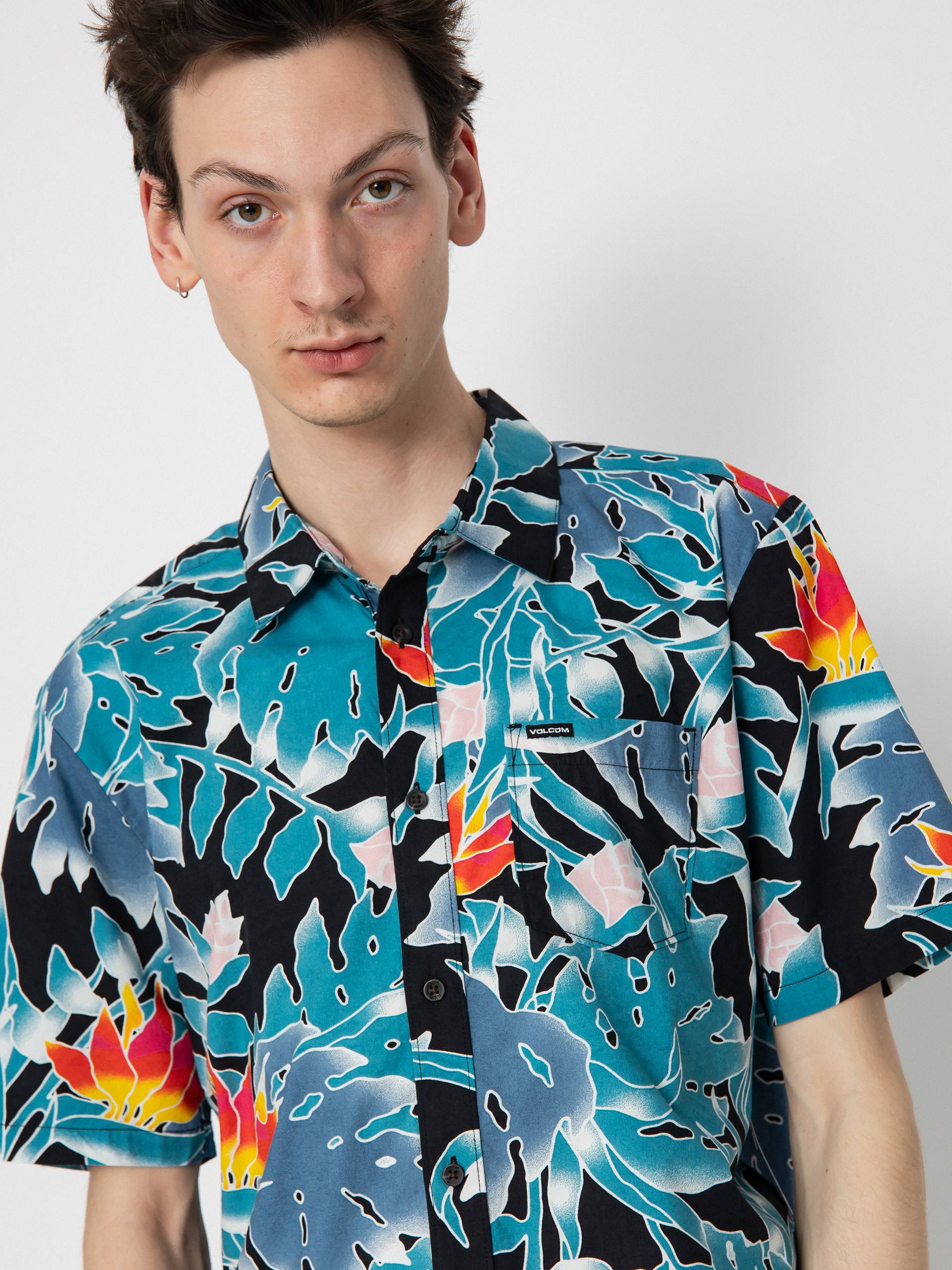 Volcom Leaf Pit Floral Hemd (black)
