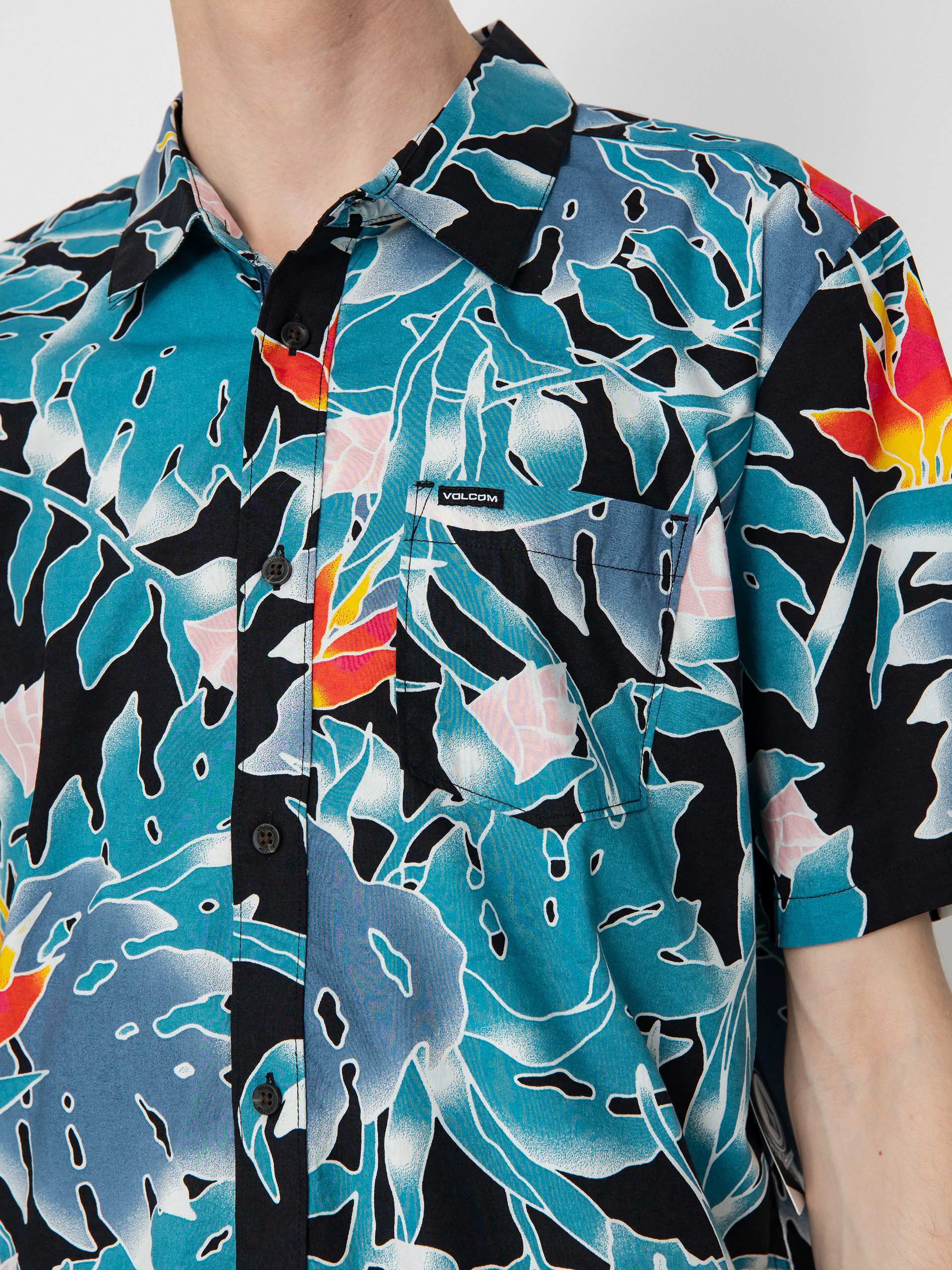 Volcom Leaf Pit Floral Shirt (black)