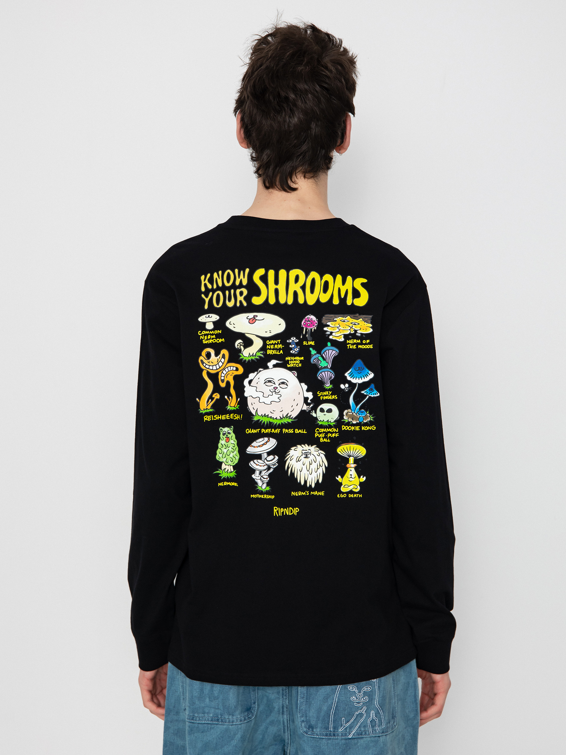 RipNDip Longsleeve Know Ur Shrooms (black)