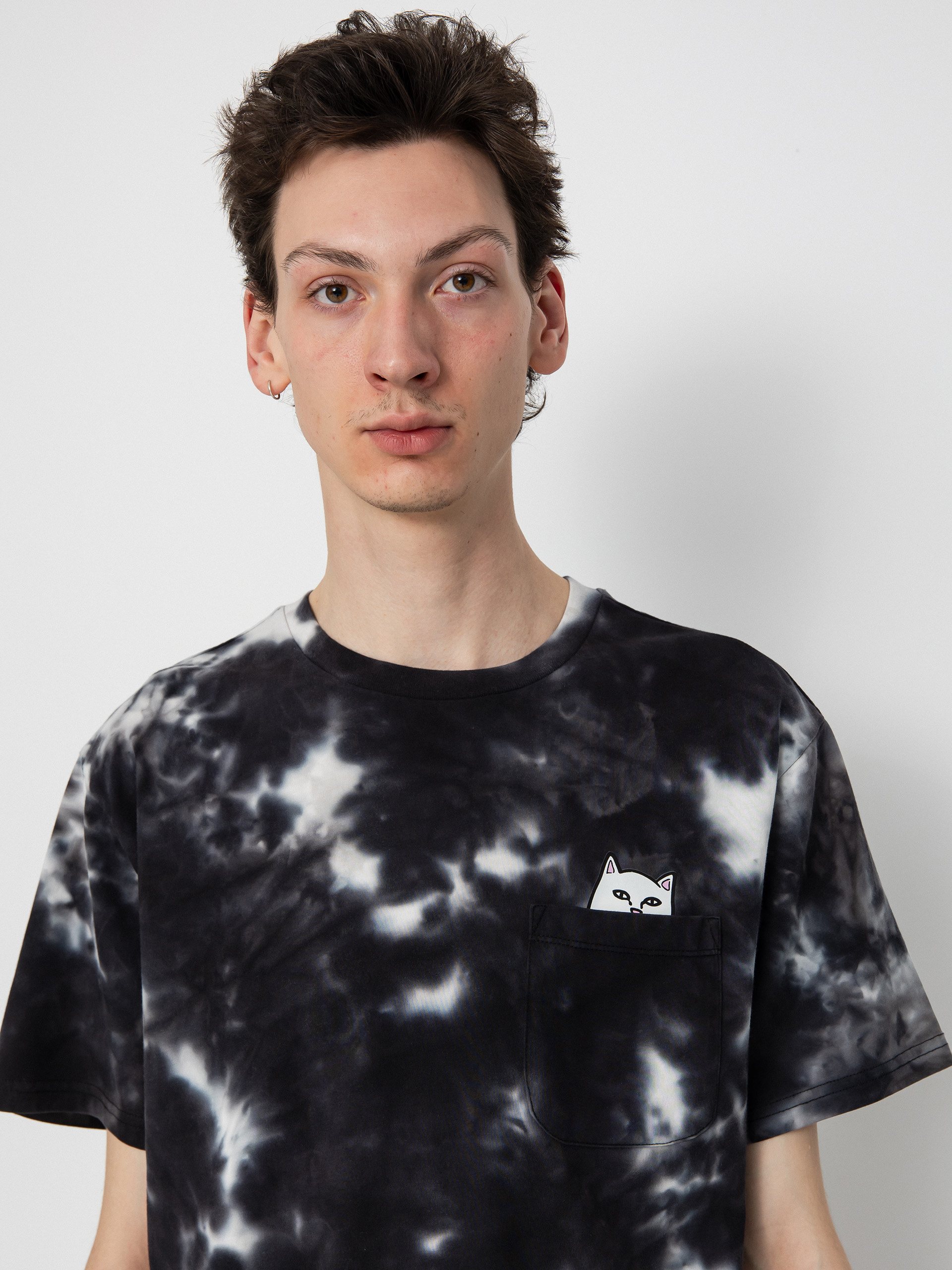 RipNDip Lord Nermal Pocket T-Shirt (black lightning wash)