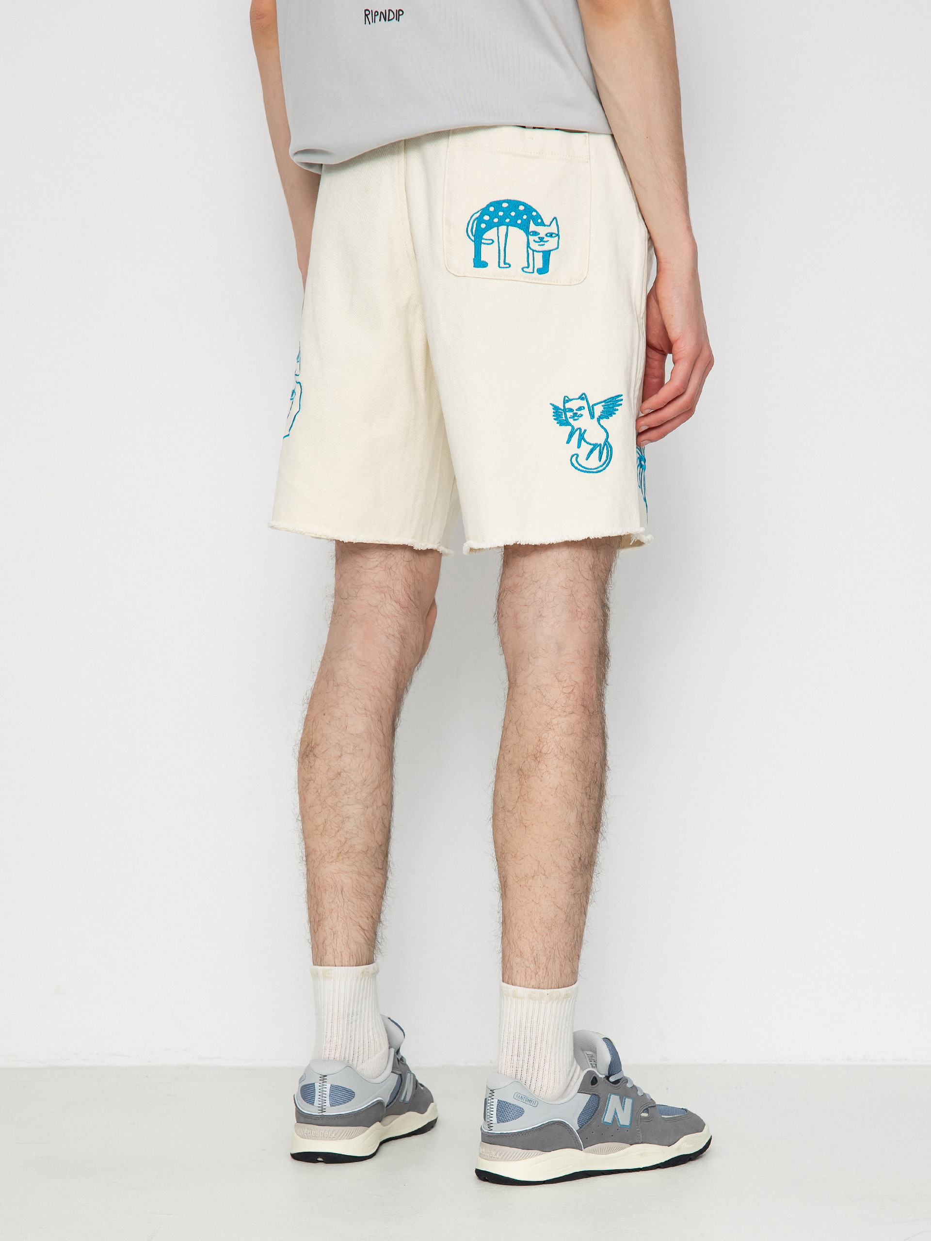 RipNDip Shorts Blonded Denim (off white)