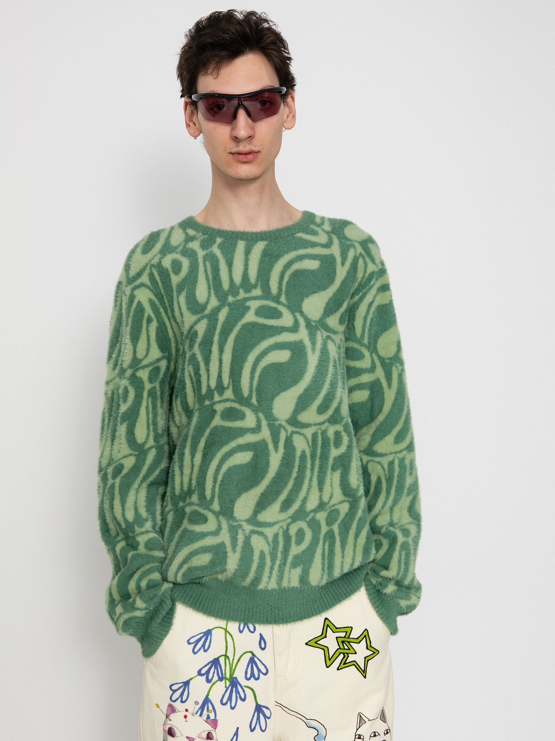 RipNDip Sweater Wilshire Knit Mohair green (pine)