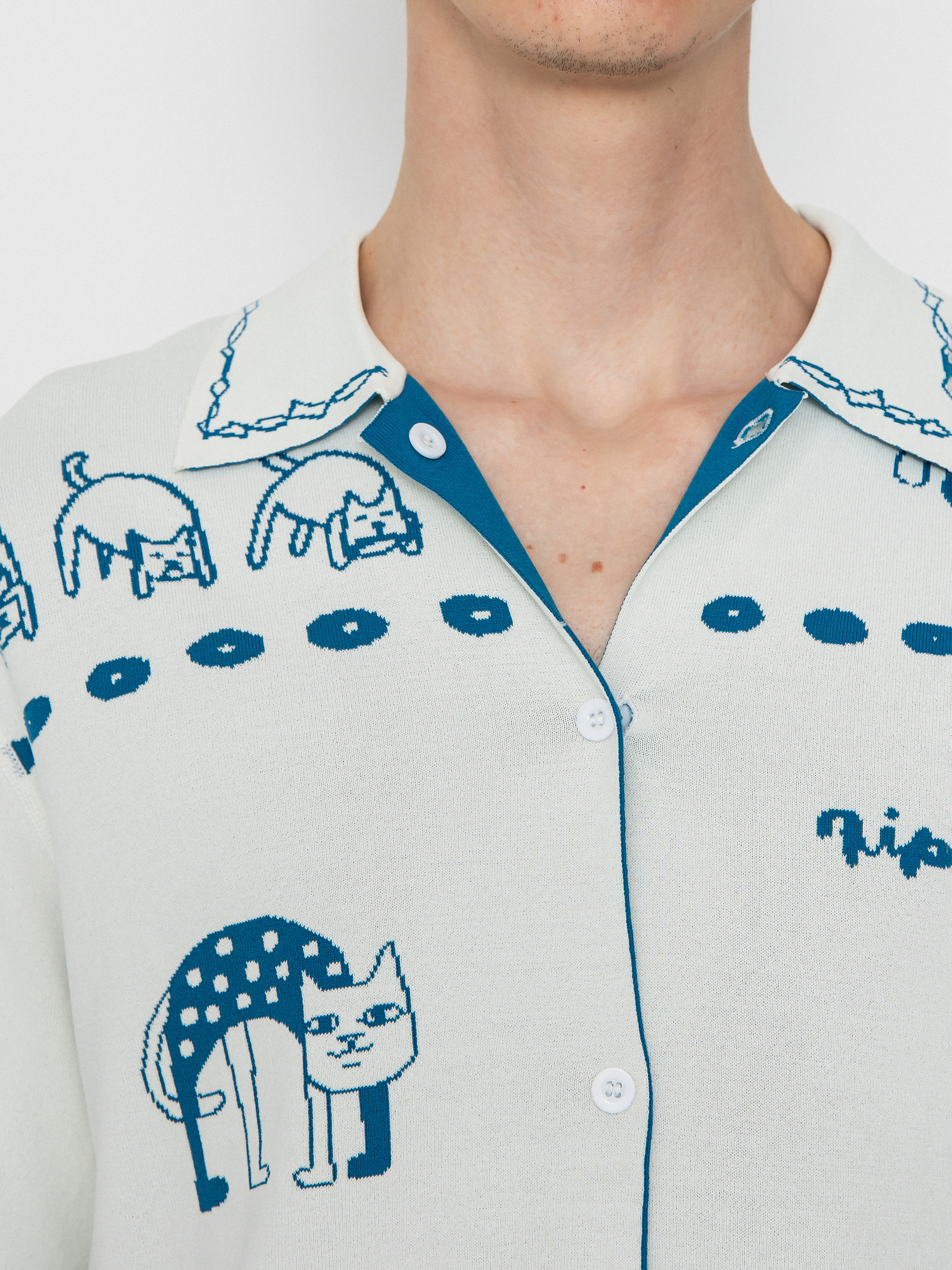 RipNDip Hemd Blonded Knitted Button (off white)