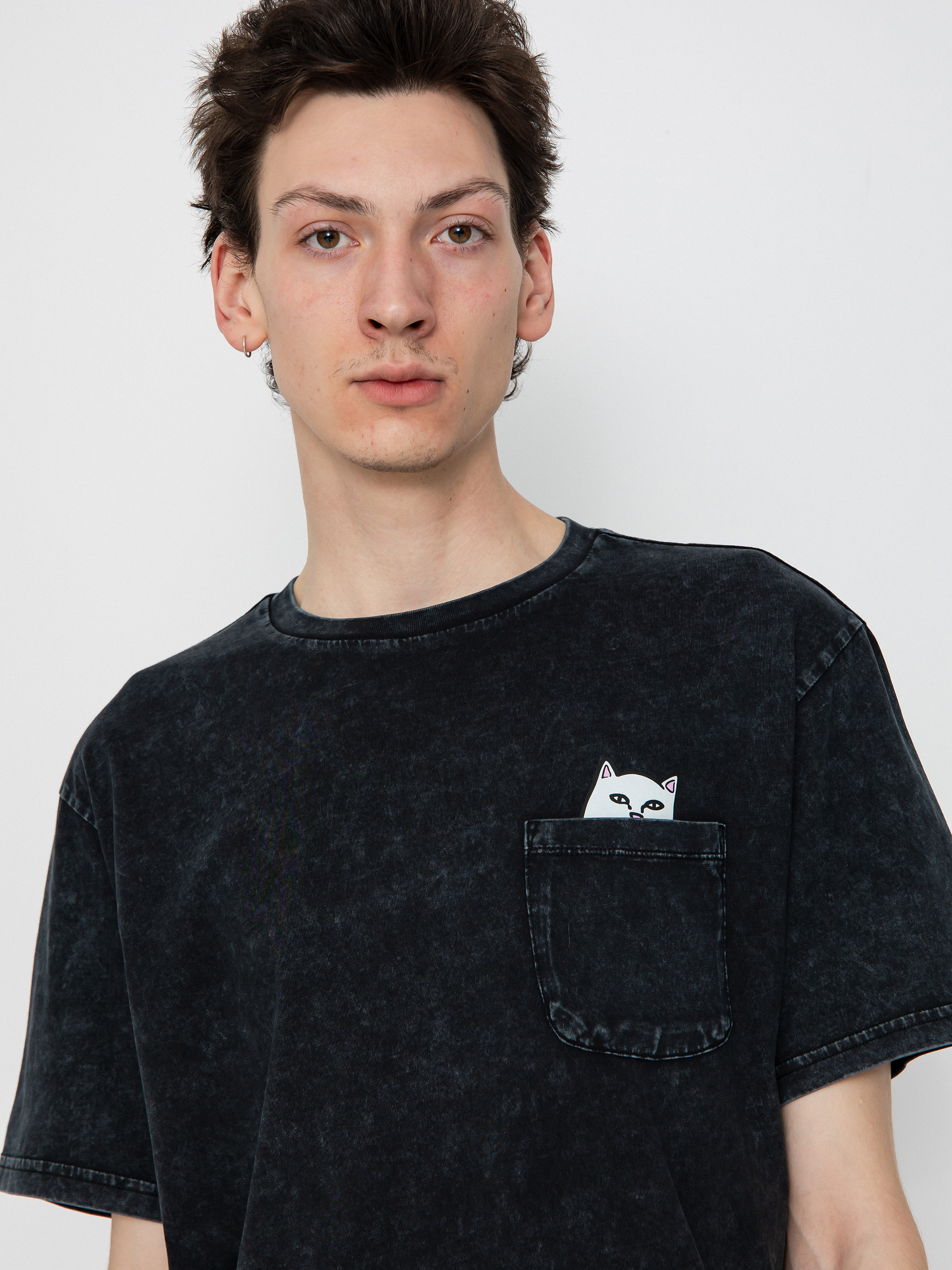 RipNDip Lord Nermal Pocket T-Shirt (black mineral wash)