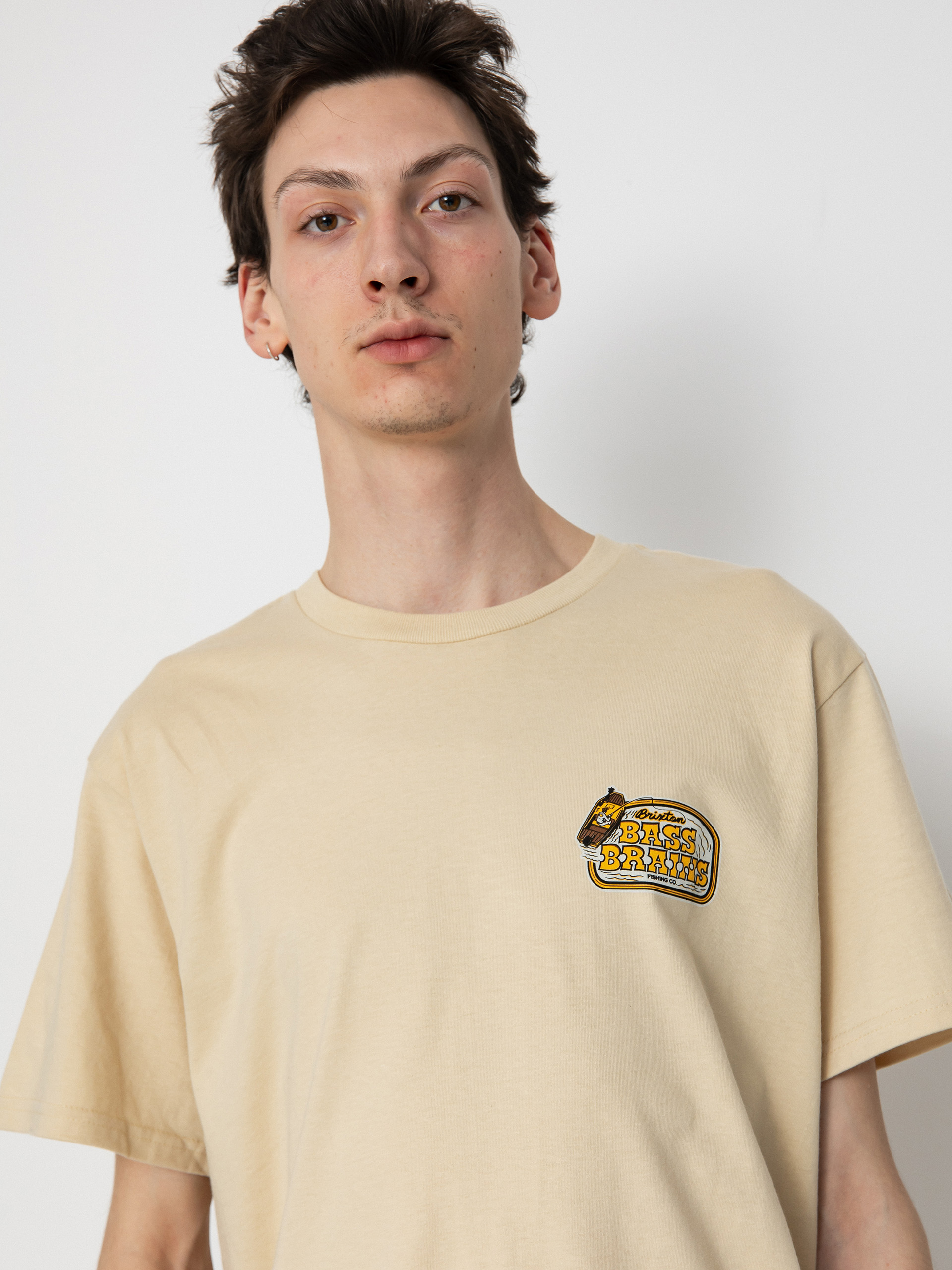 Brixton T-Shirt Bass Brains Boat Stt (cream)