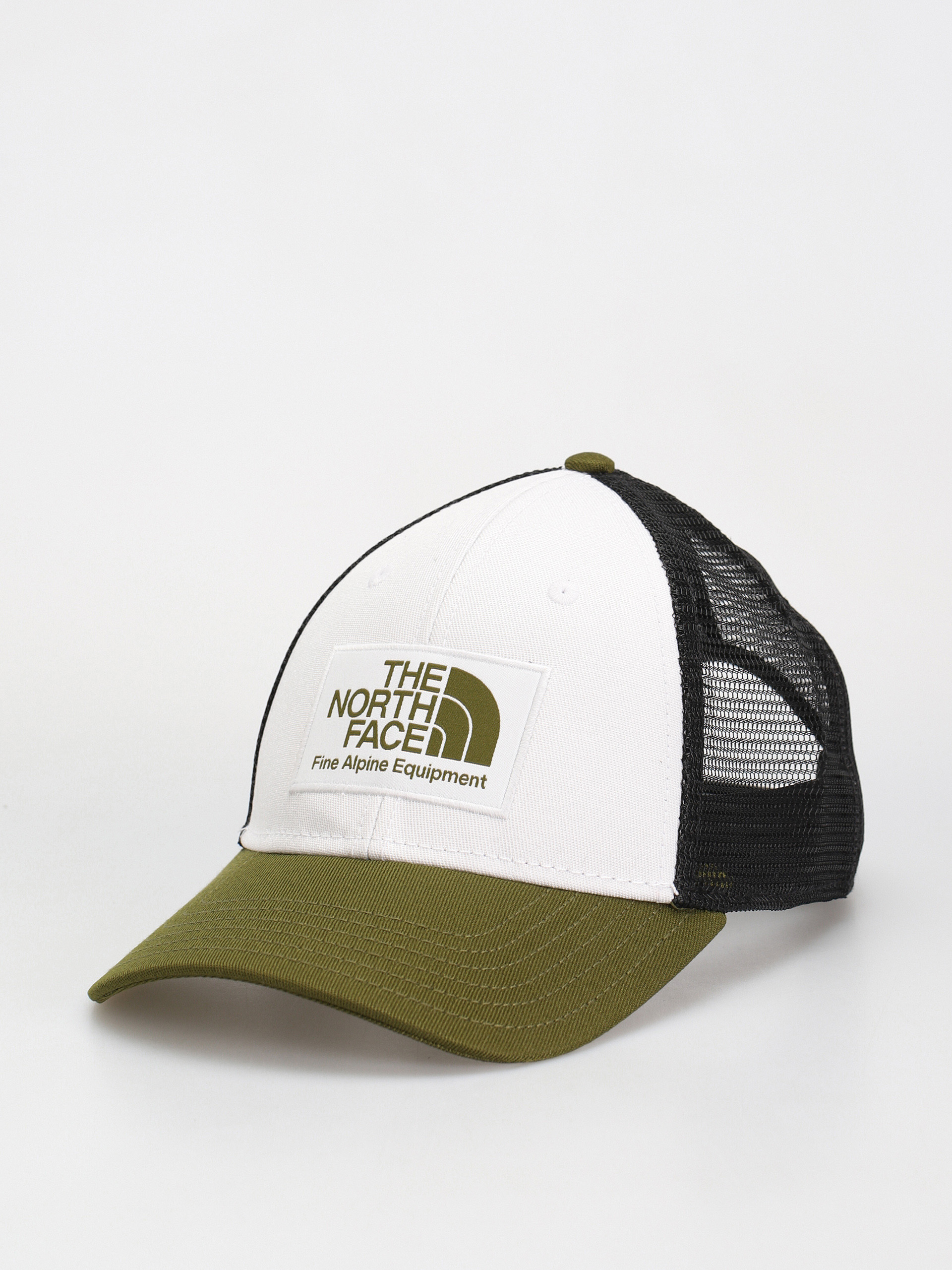 The North Face Cap Mudder Trucker white green forest olive tnf white