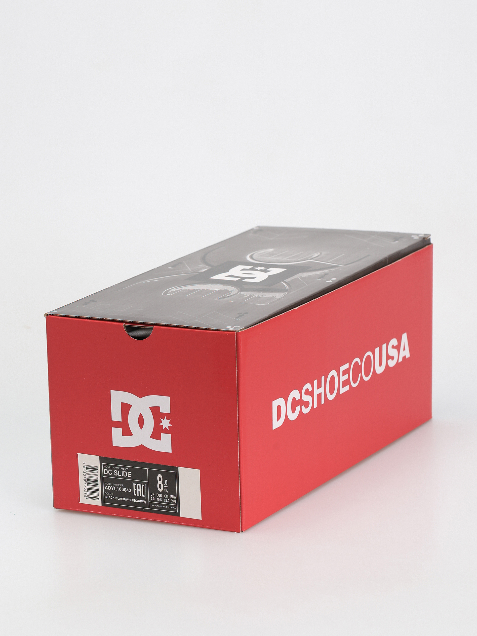 DC Dc Slide Flip Flops (black/black/white)