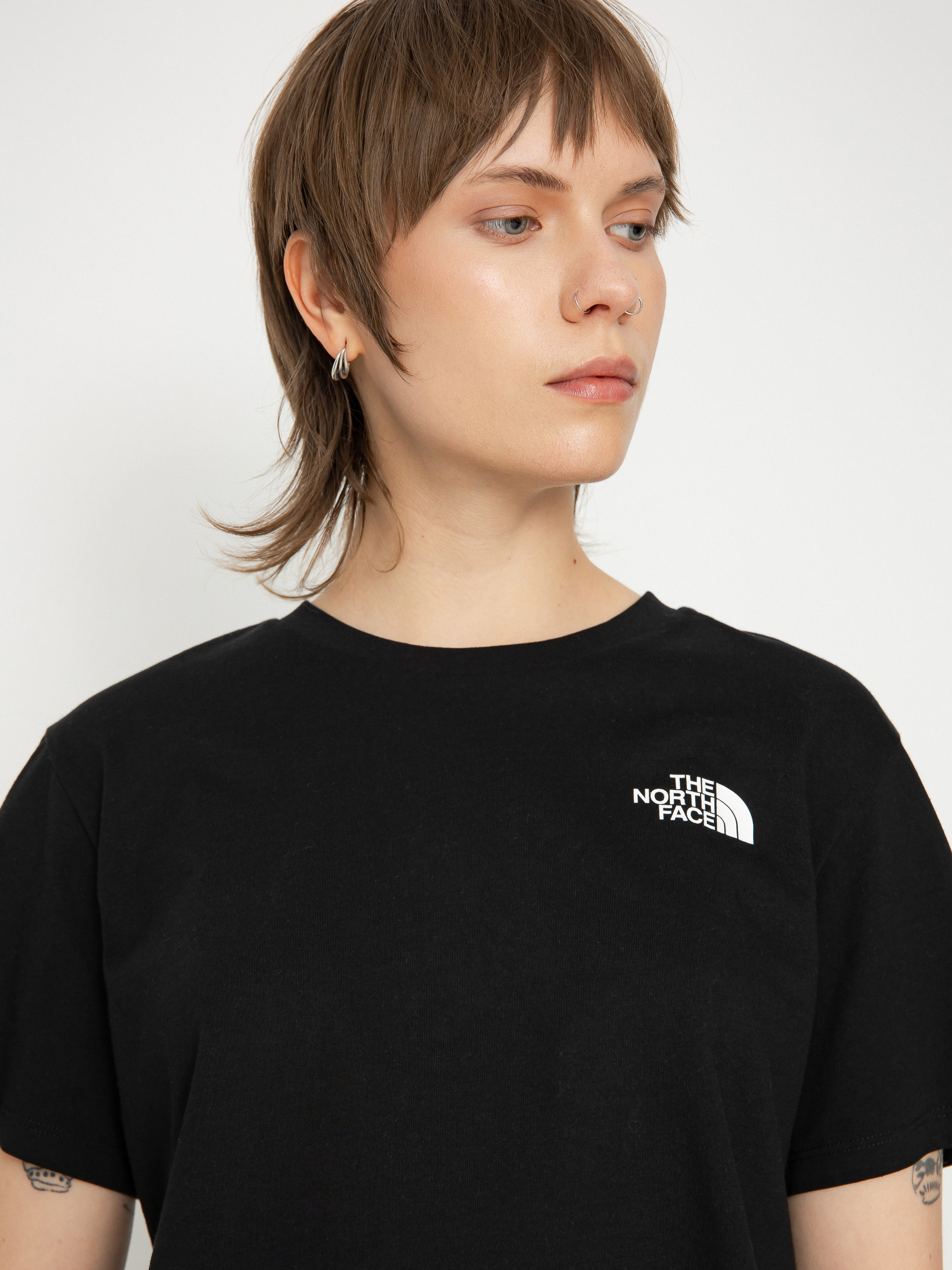The North Face T-Shirt Simple Dome Cropped Slim Wmn (tnf black)
