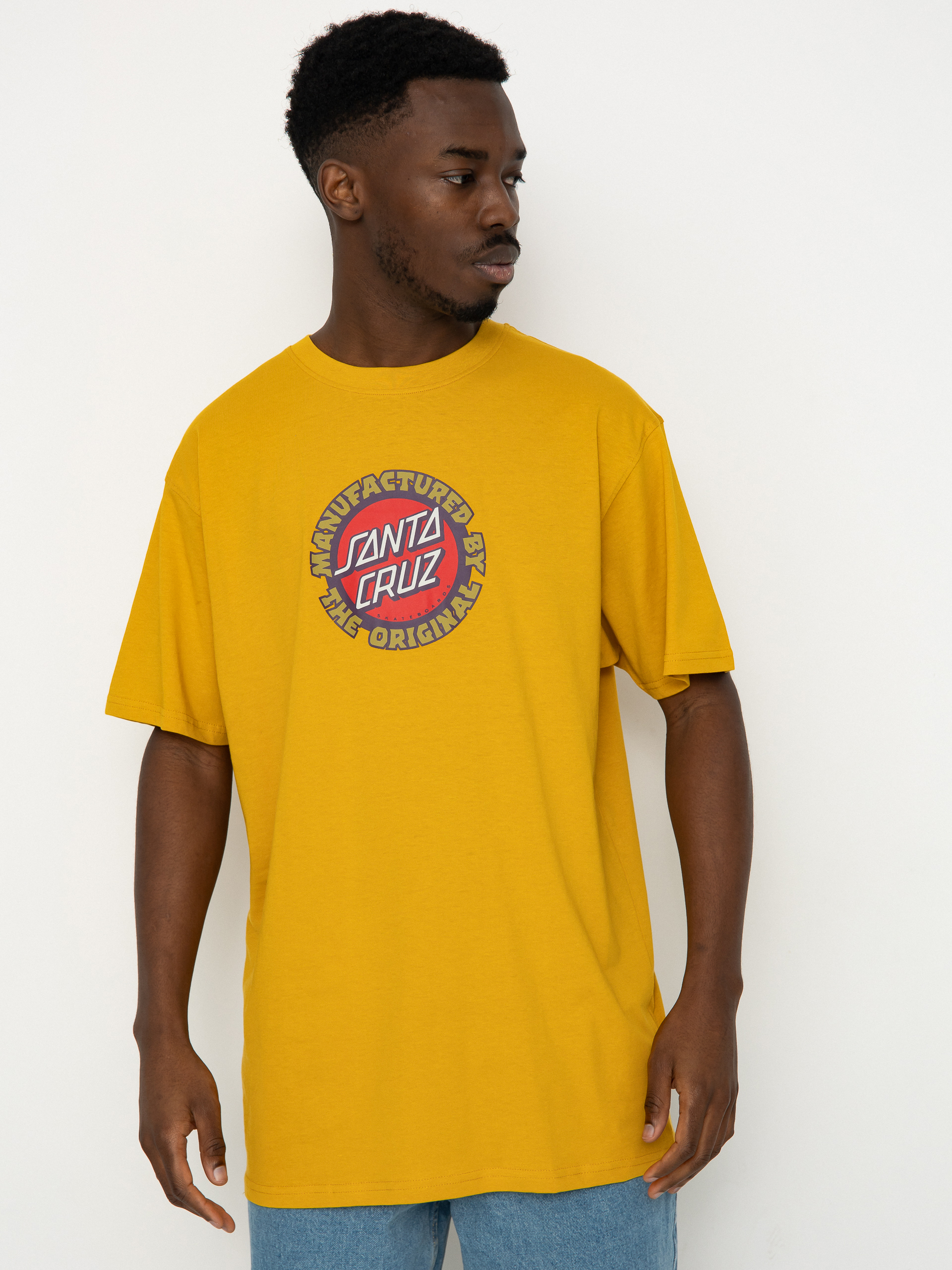 Santa Cruz Speed Mfg Dot Front T-Shirt - yellow (old gold)
