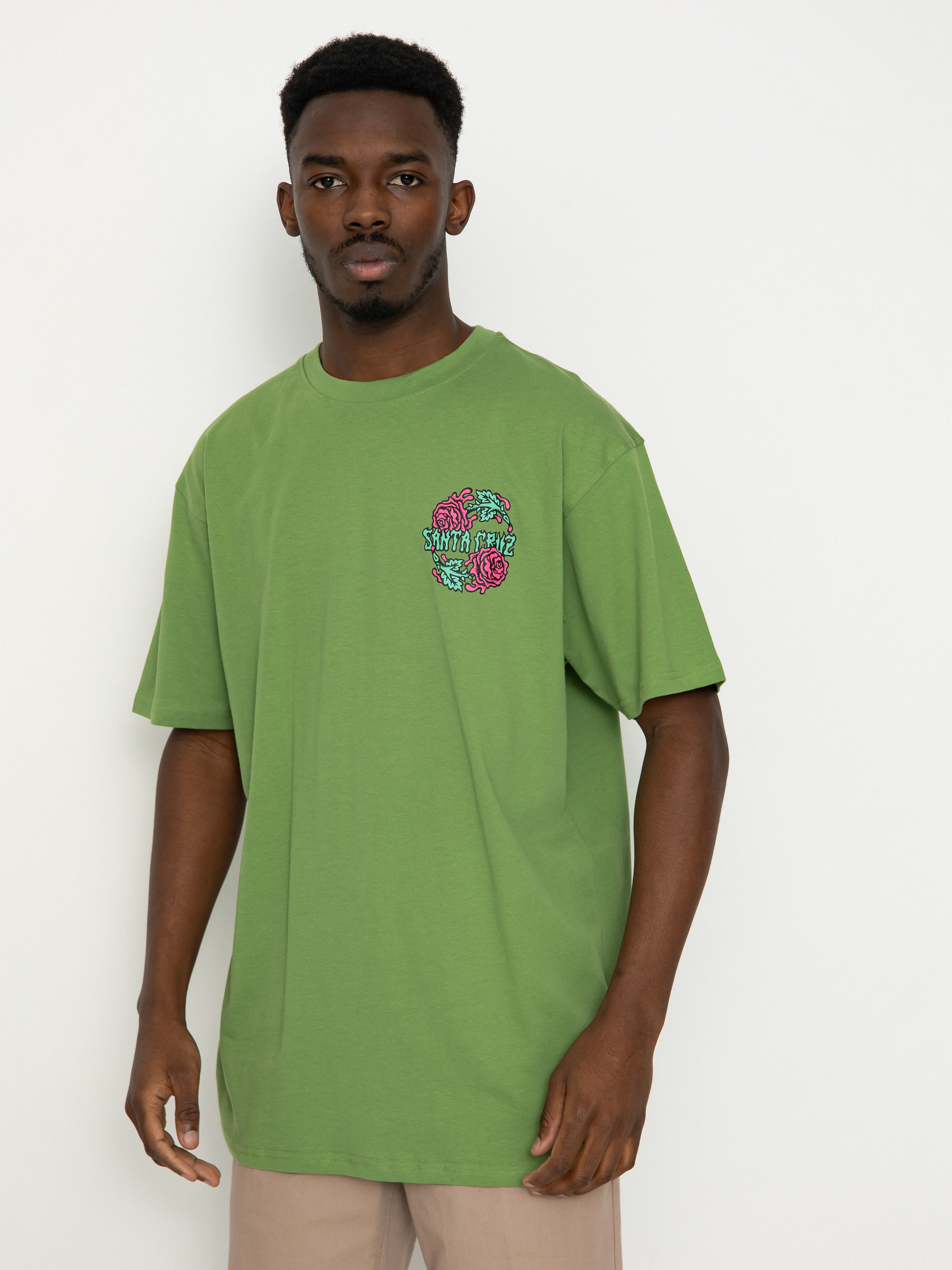 Santa Cruz Dressen Rose Crew Two T-Shirt - green (apple)