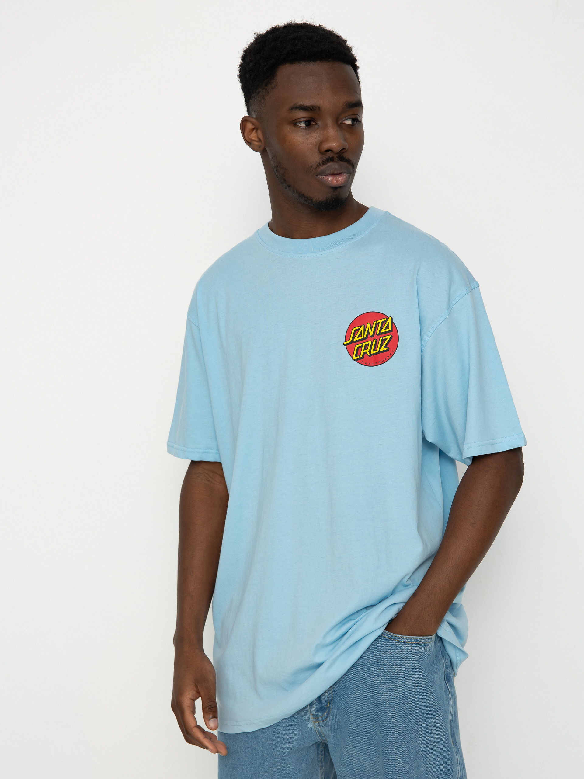 Santa Cruz Classic Dot Chest T-Shirt (sky blue)