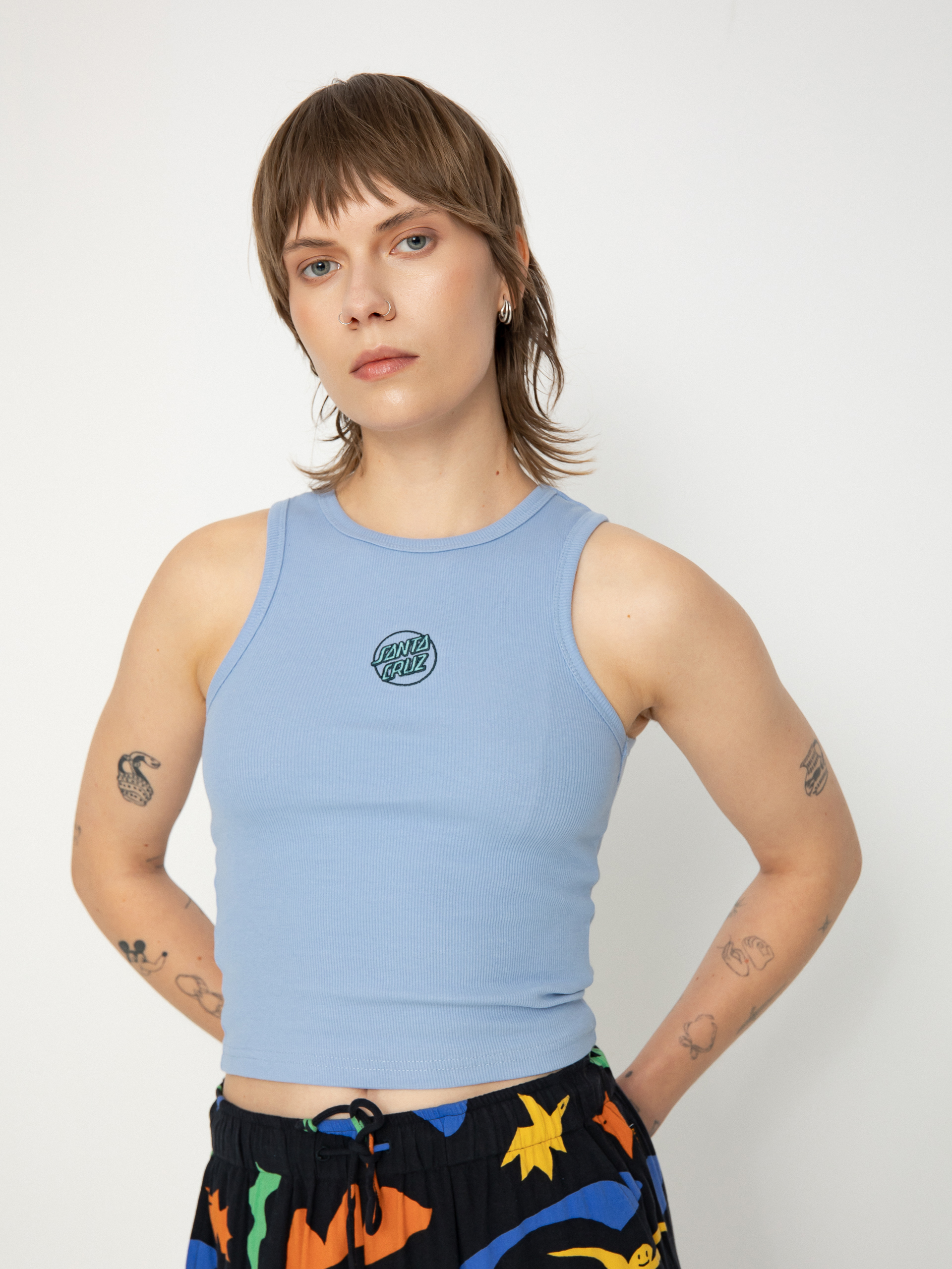 Santa Cruz Partial Dot Emb Wmn Shirt (hyacinth)