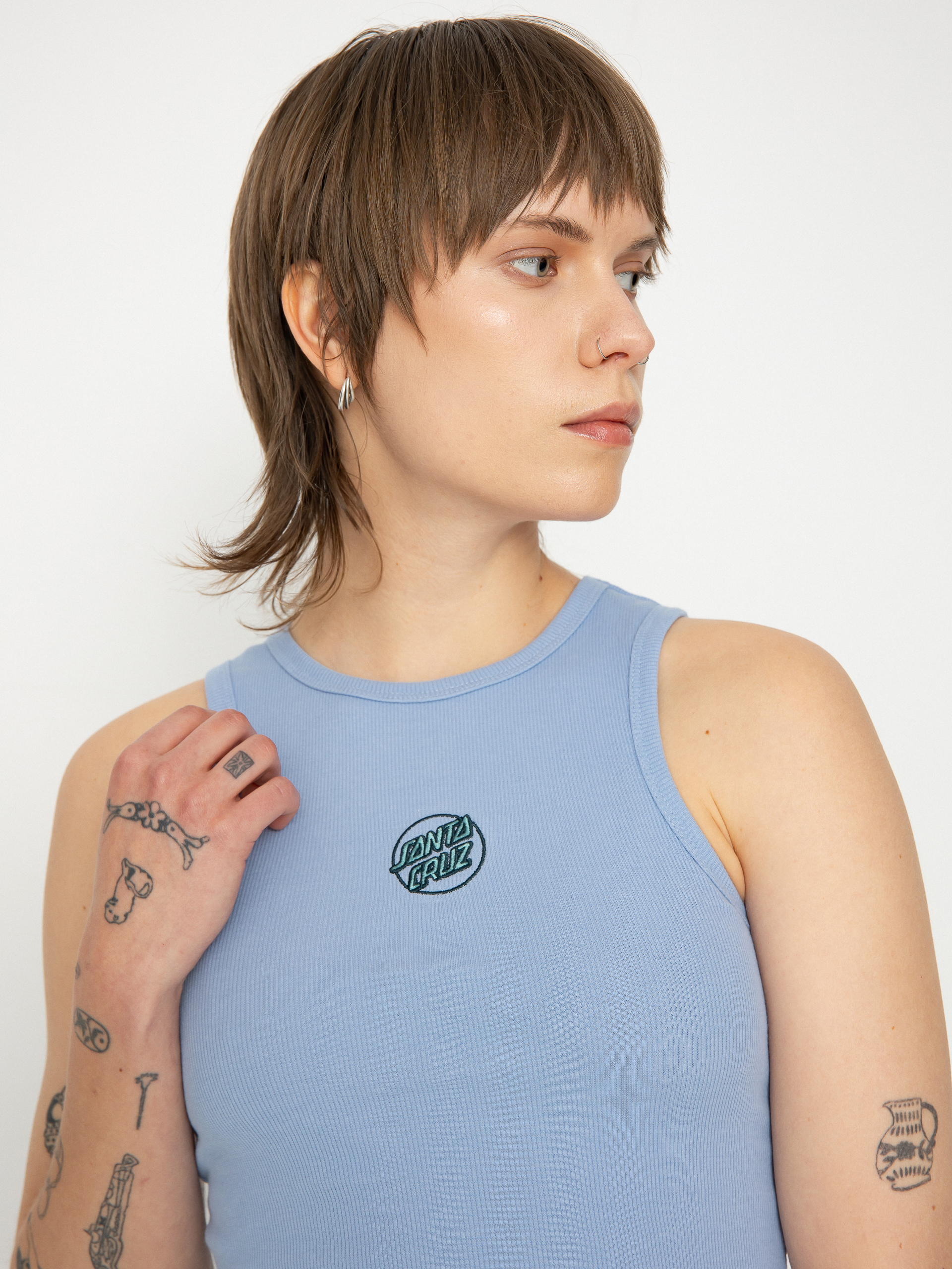 Santa Cruz Partial Dot Emb Wmn Shirt (hyacinth)