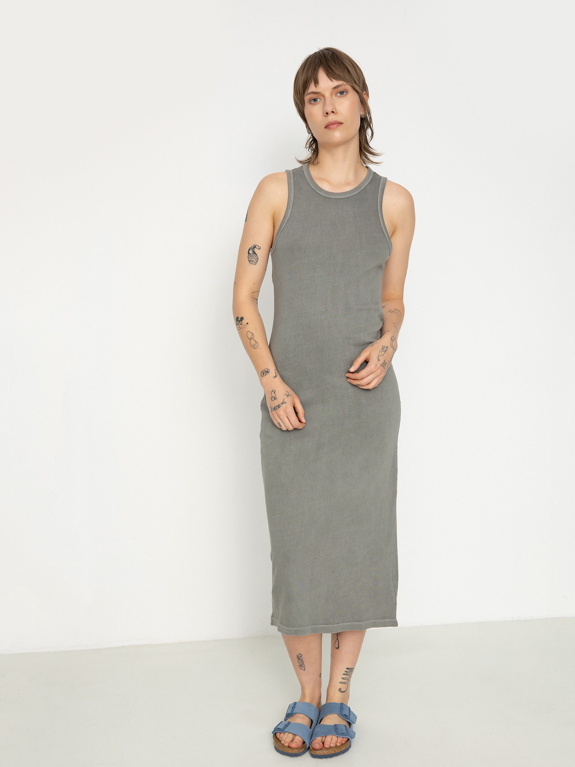 Brixton Carefree Organic Gd Tank Dress Wmn Dress (washed black)