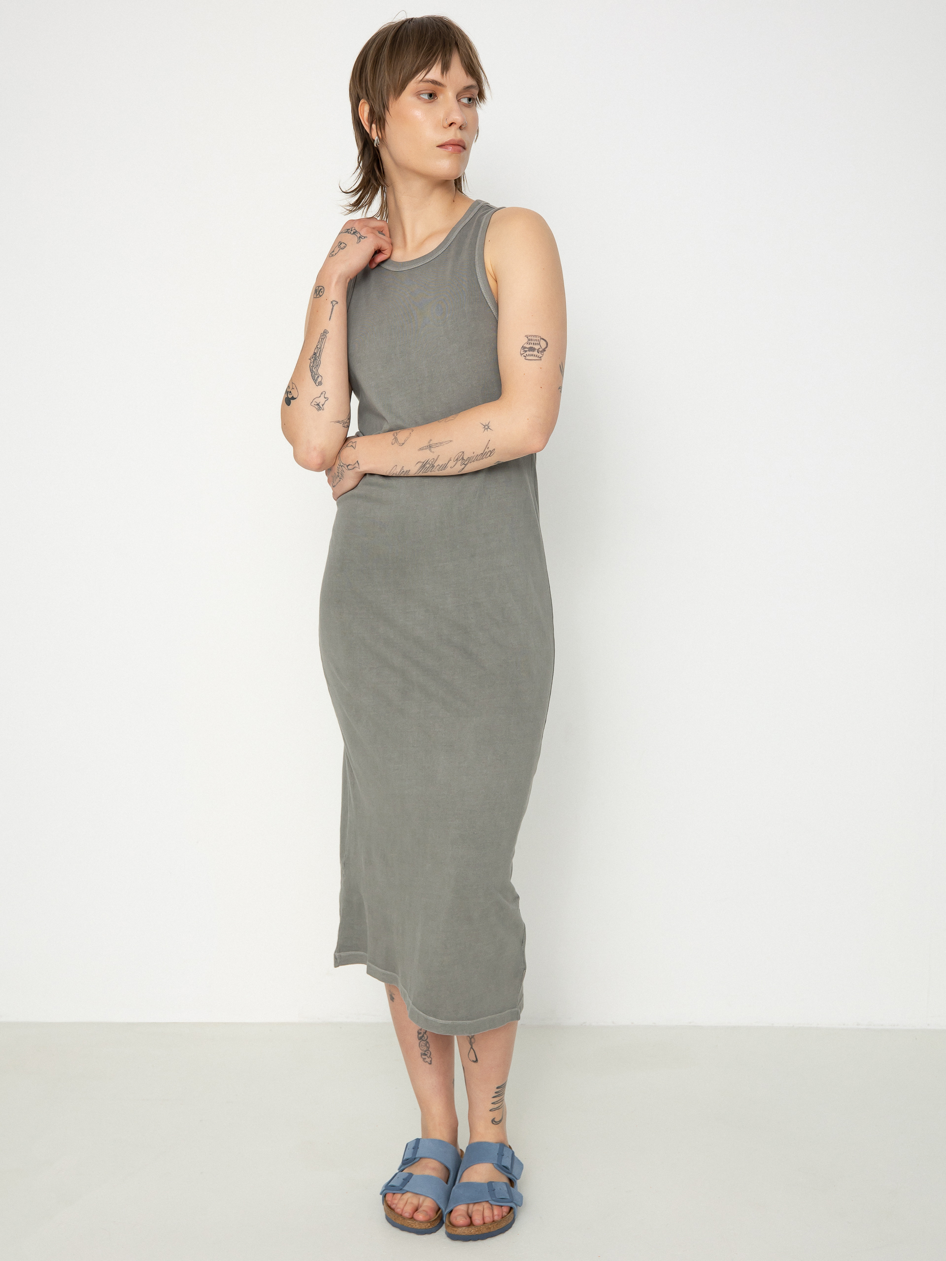 Brixton Carefree Organic Gd Tank Dress Wmn Kleid (washed black)