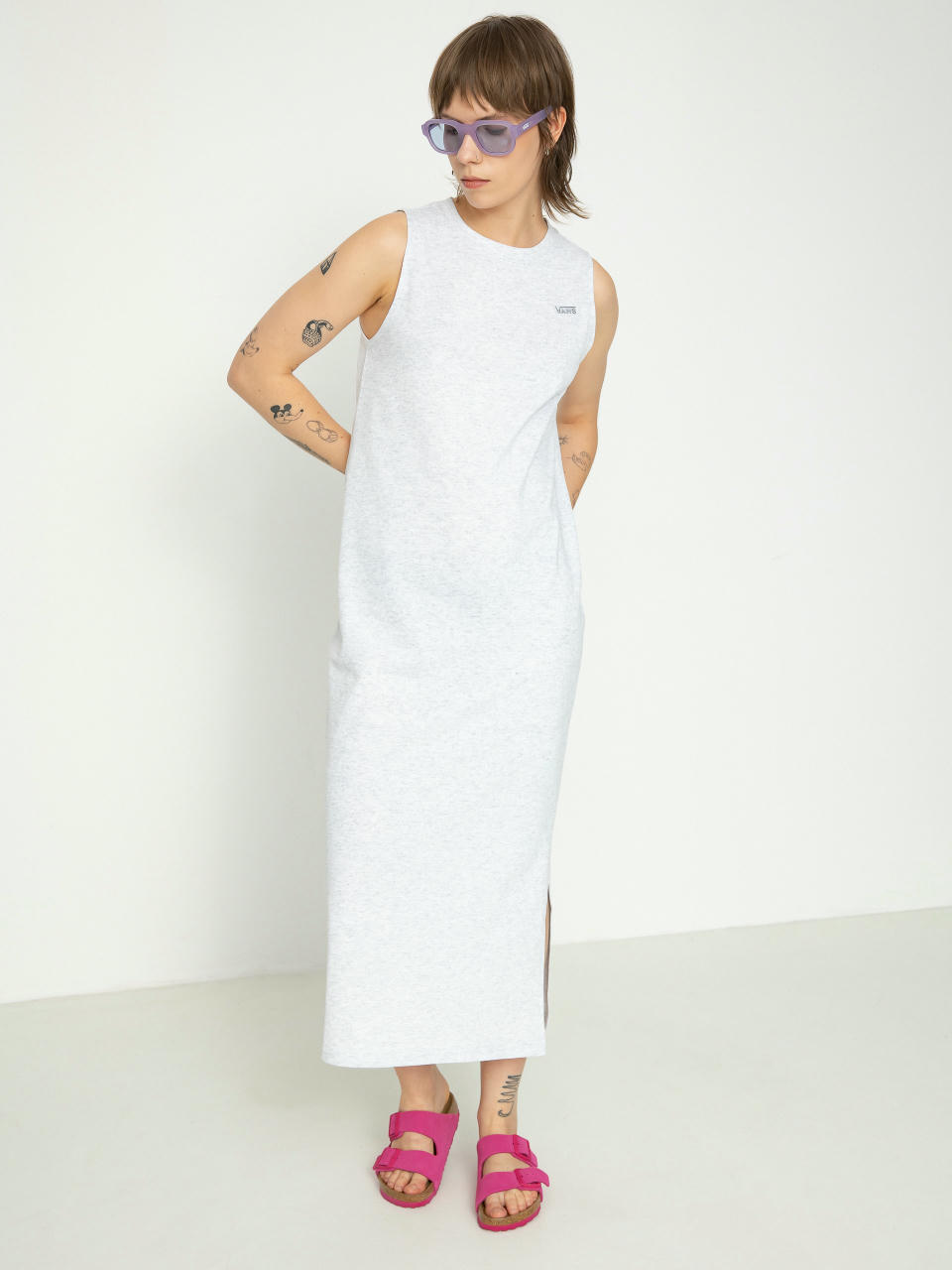 Vans Kleid Left Chest Maxi Wmn (light grey heather)