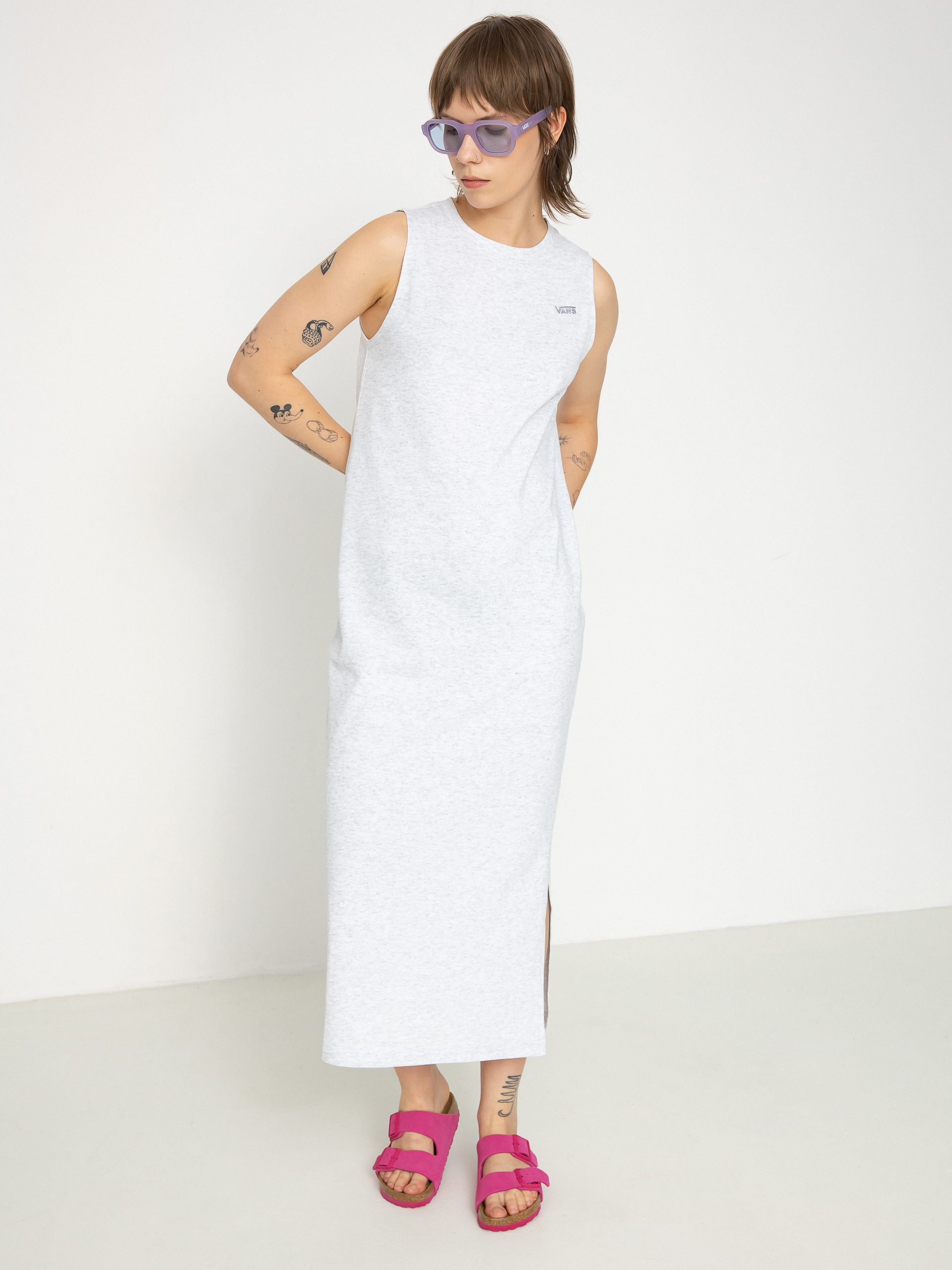 Vans Kleid Left Chest Maxi Wmn (light grey heather)